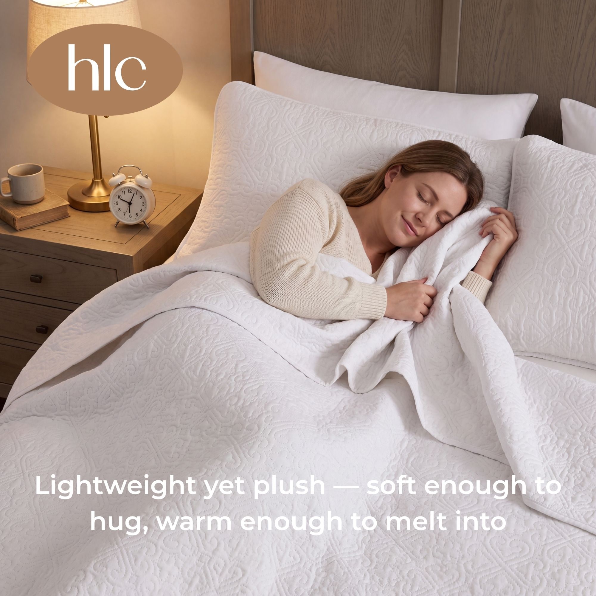 HLC LRNZ-KG-WHT Comforters-And-Bedspreads - View #2