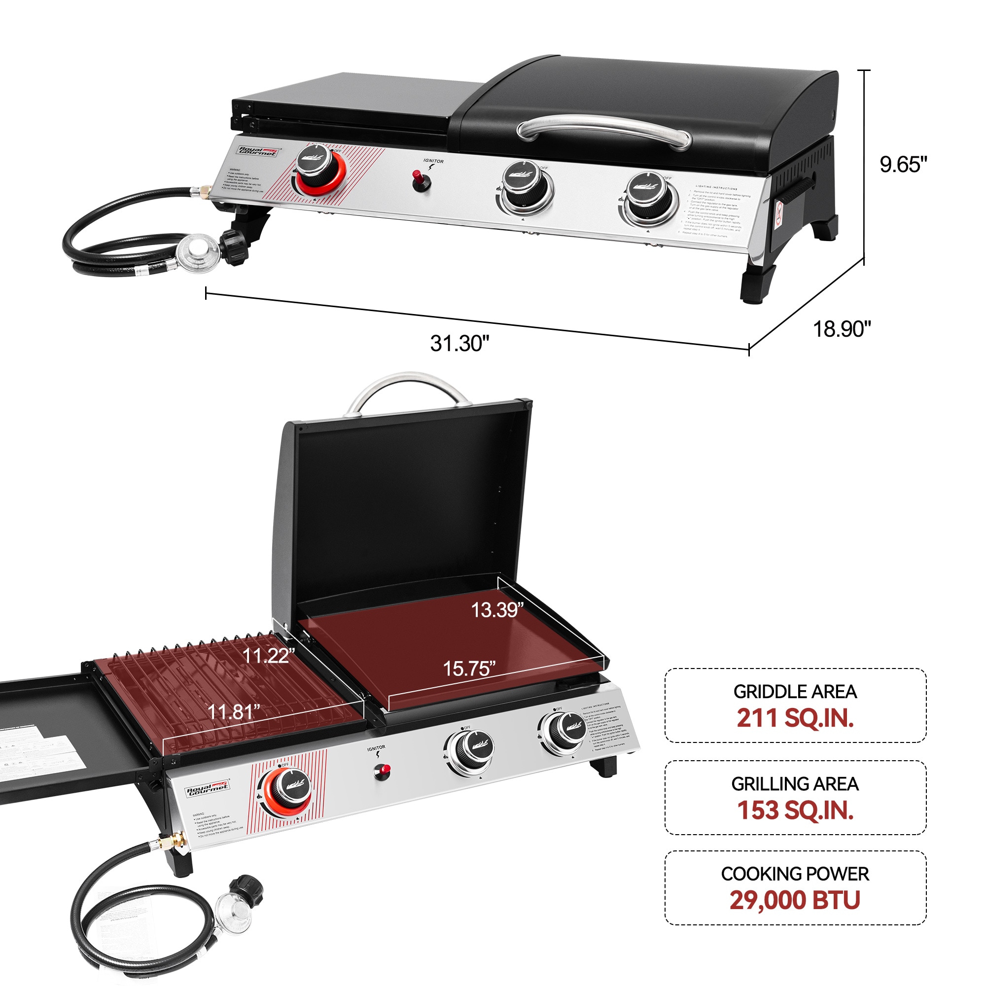 Royal Gourmet PD1305H Tabletop-Grills - View #17