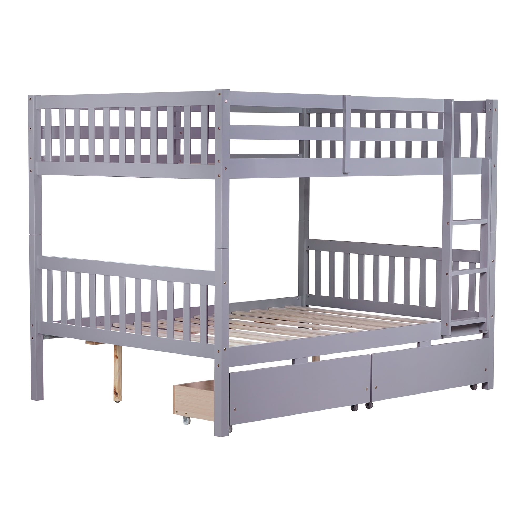 Bybafun YC4700013 Gray Full over full Bunk Bed