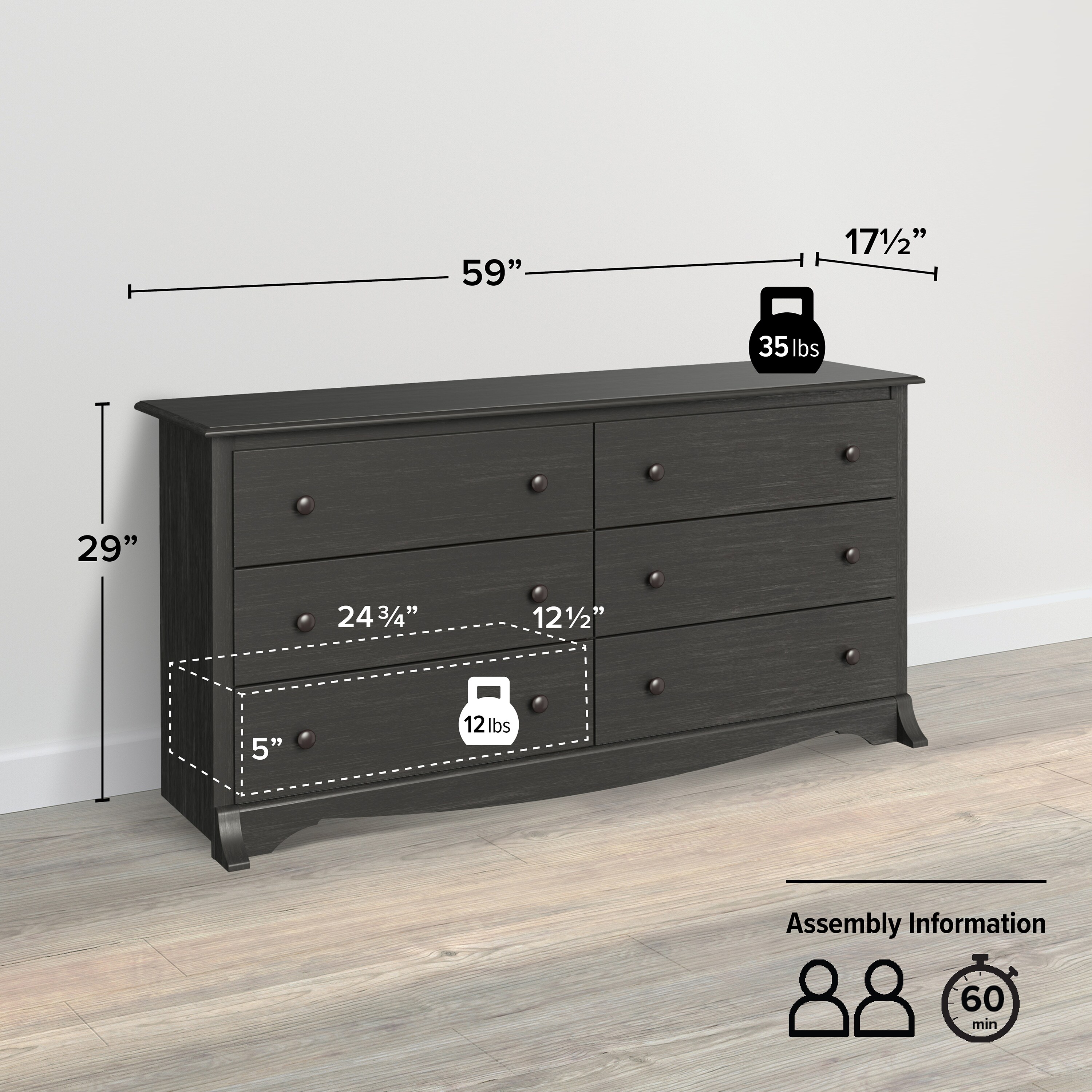 Prepac HDC-6330-V dressers - View #2