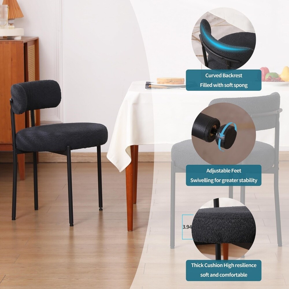 DYHOME SJ-RDC-BK-2 Dining-Chairs - View #3