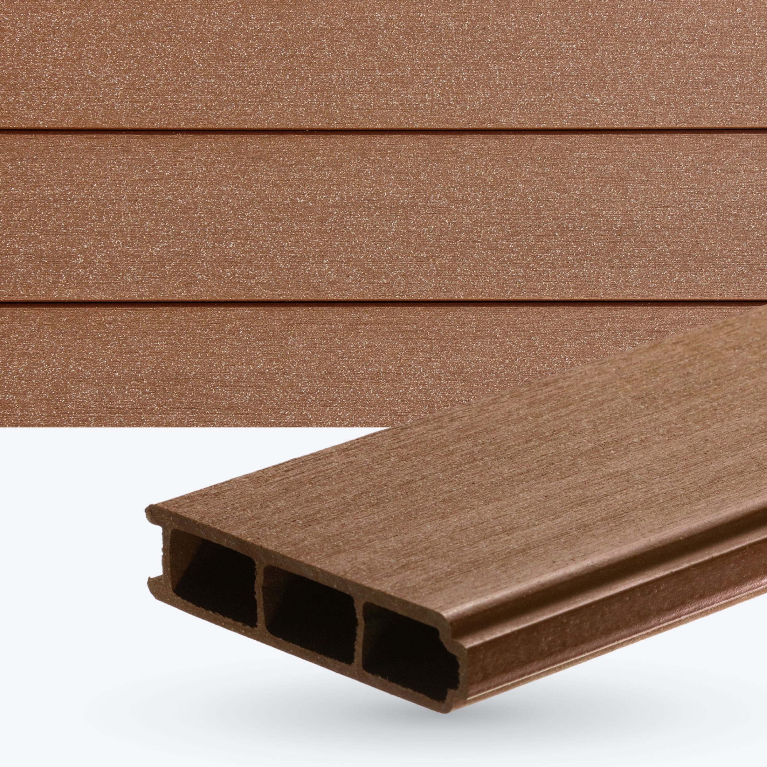 DuxxBak DX-ID-192M-TG I.Dekk 1-in x 6-in x 16-ft Mahogany Tongue and groove Composite Deck board