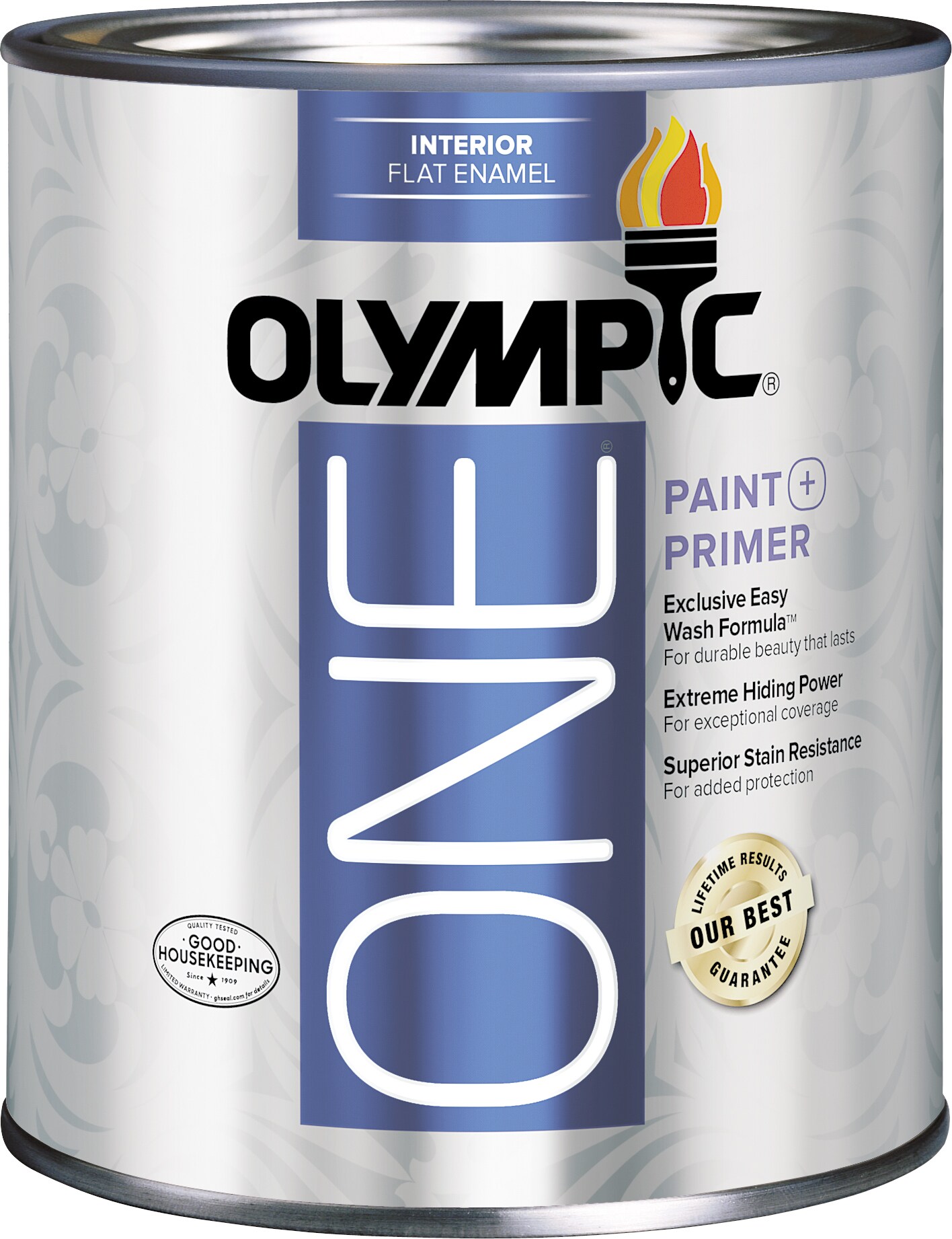 Olympic ONE Flat Tintable Enamel Tintable Latex Interior Paint + Primer ...