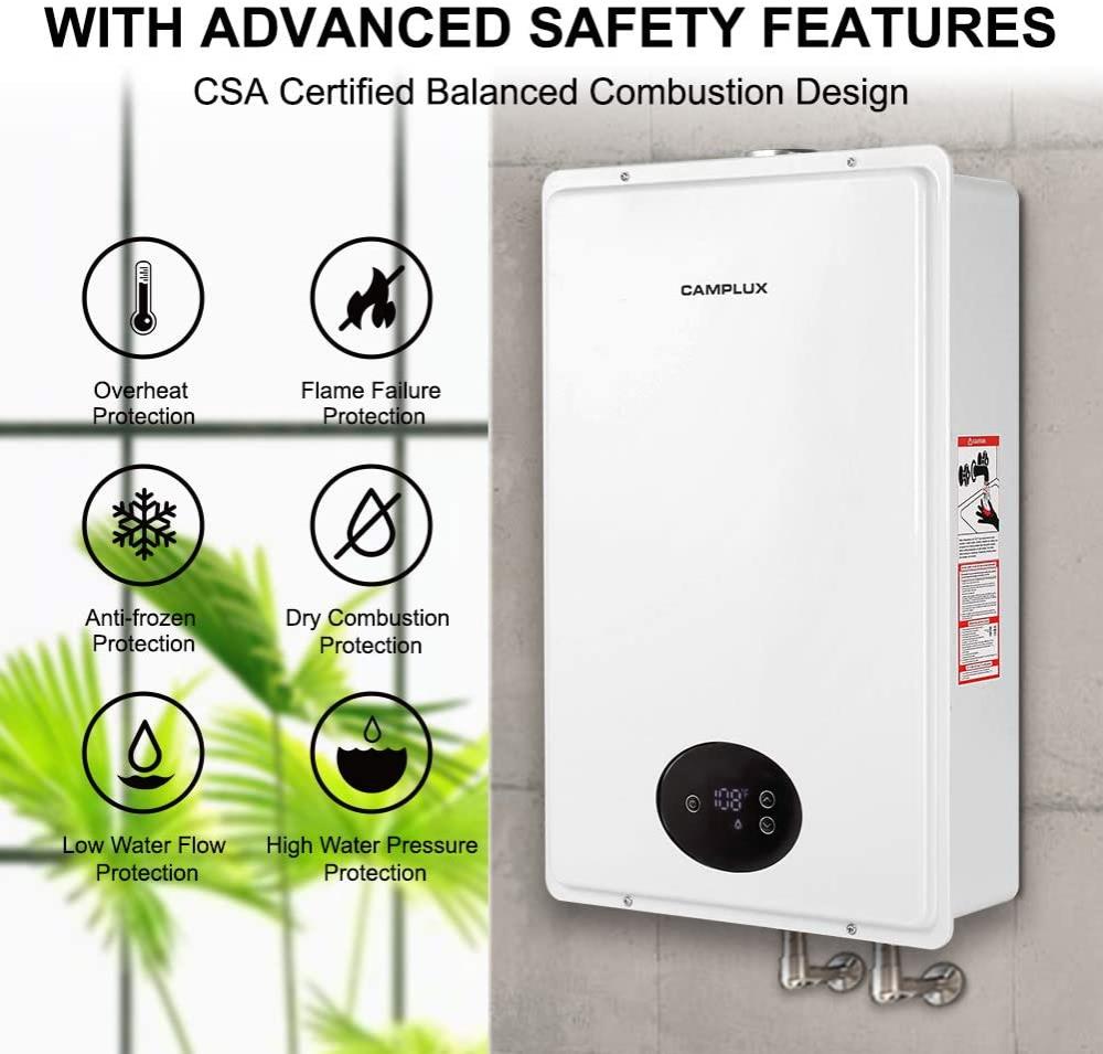 Camplux 5.28-GPM 150000-BTU Indoor Natural Gas Tankless Water Heater in ...