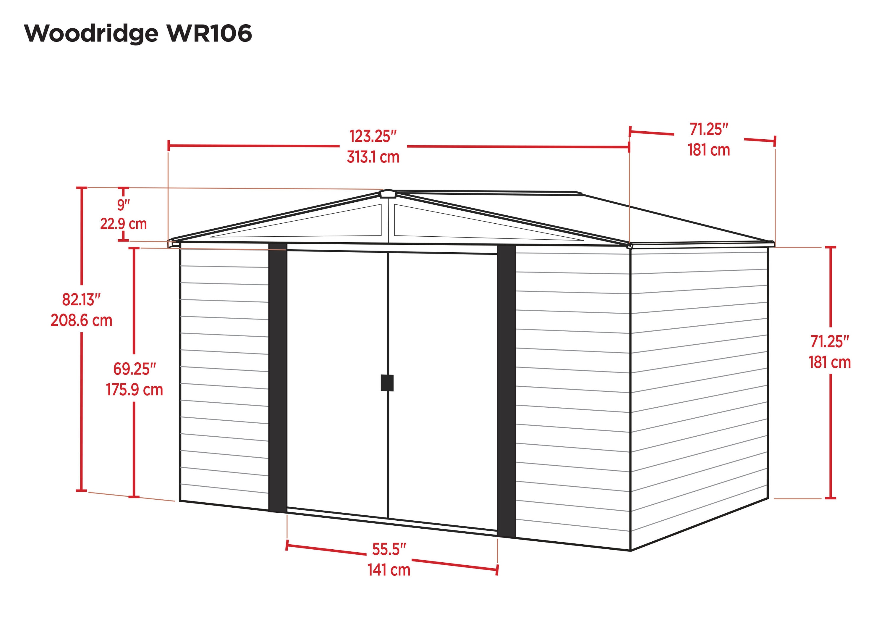 Arrow WR106 Metal-Storage-Buildings-Sheds - View #4