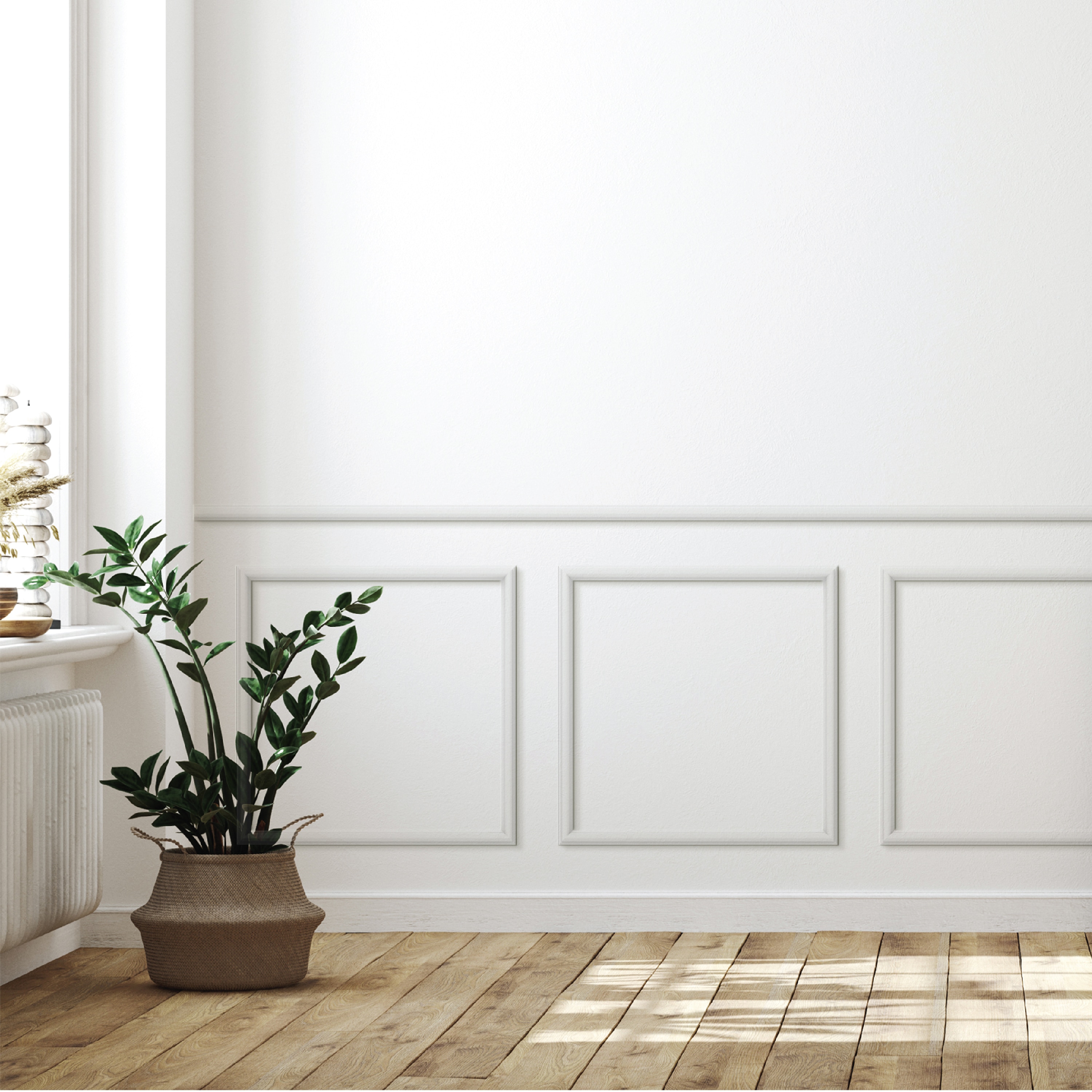 BUILD and BATTEN Full Wall Panel 24-in x 24-in Finished Polystyrene Preassembled Picture Frame Moulding #58521