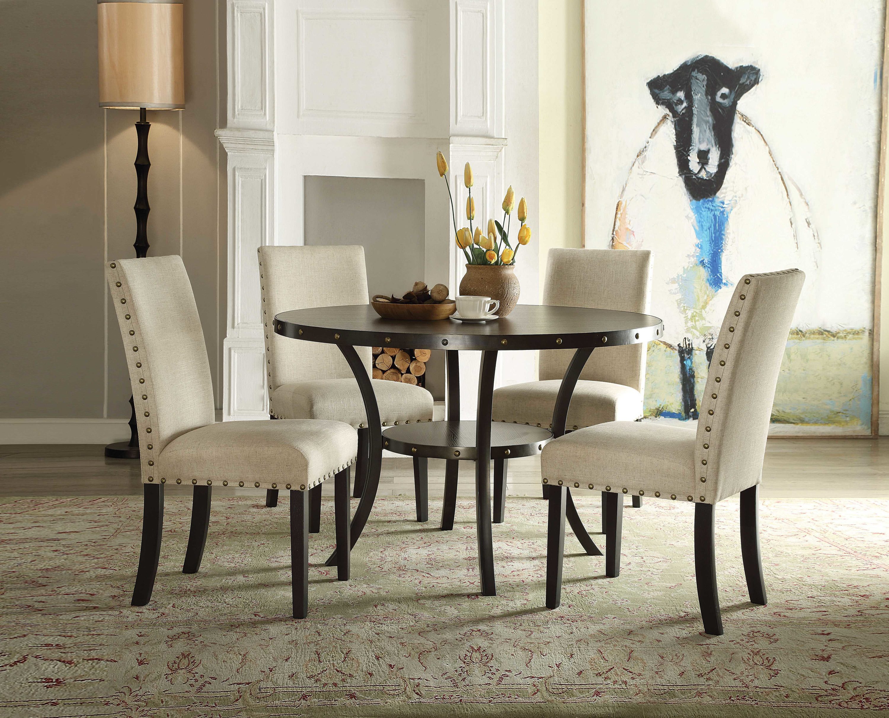 HomeRoots 286011 Amelia Contemporary/Modern Synthetic Dining Side Chair (Wood Frame)