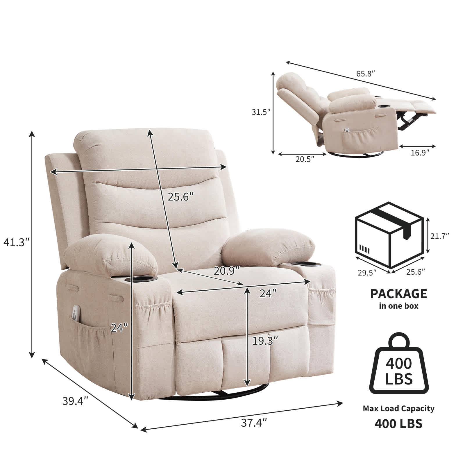 Qeetex SUN-PHK-34BYP5C5 recliners - View #2