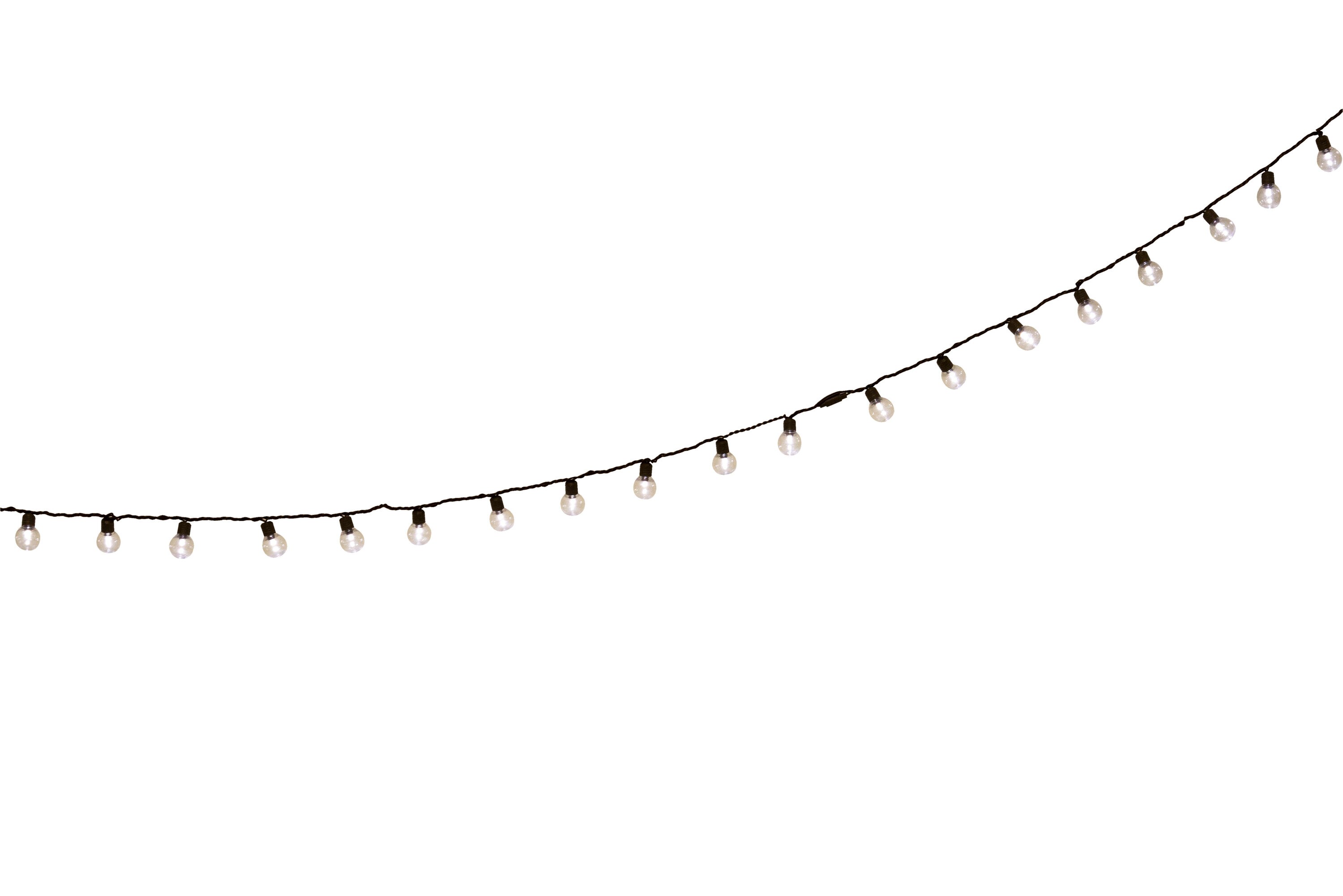allen + roth 34-ft Plug-in Brown Indoor/Outdoor String Light with 100 White LED Globe Bulbs