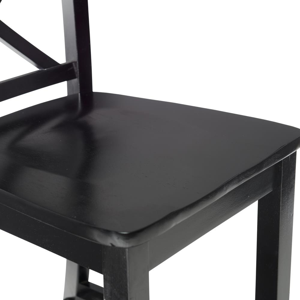 30" Black Mahogany X-Back Barstool
