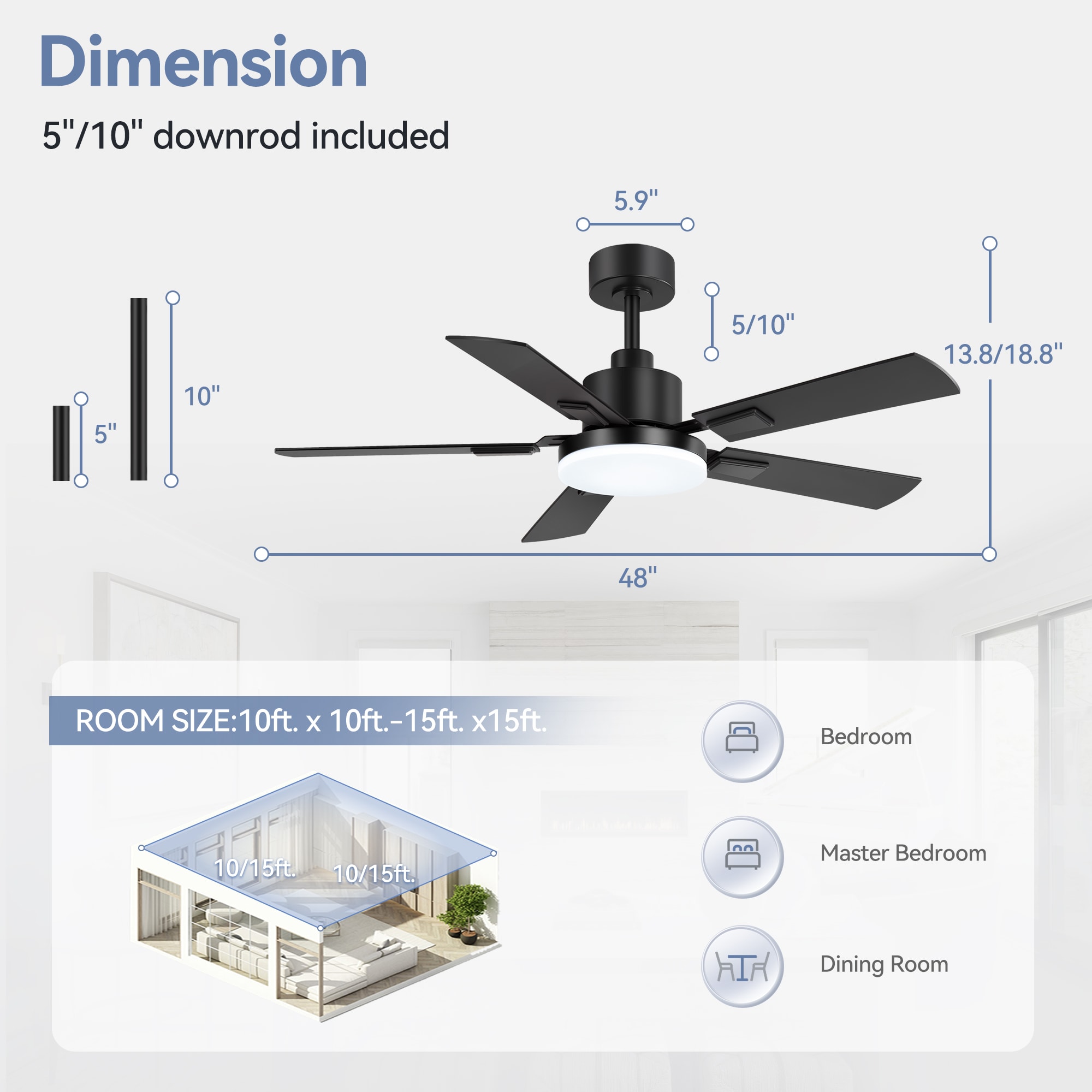 Breezary 33006-GD Ceiling-Fans - View #11
