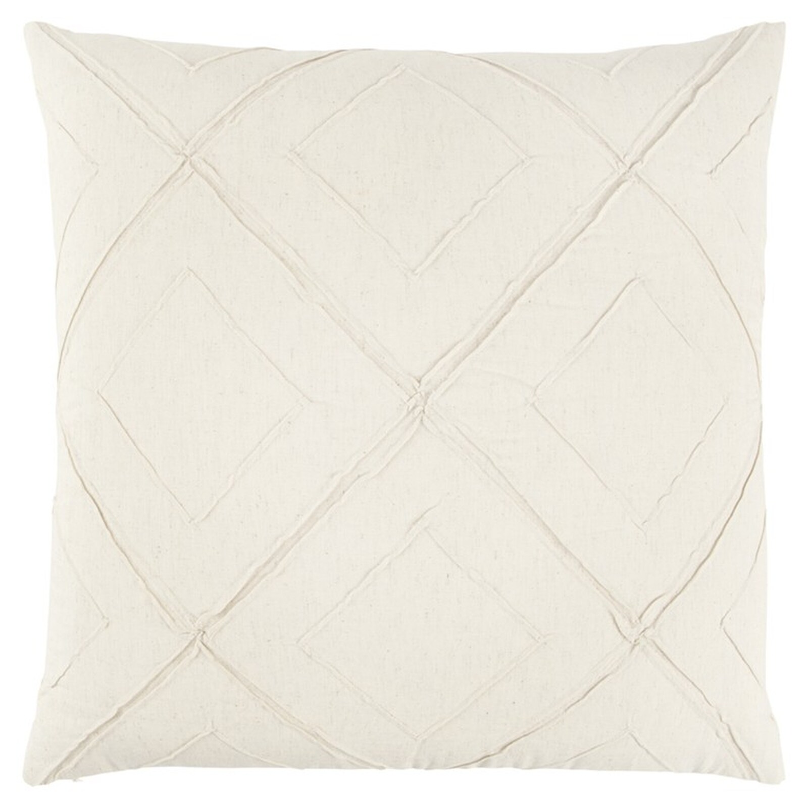 HomeRoots 4000403274 20-in x 20-in Natural Square Indoor Decorative Pillow
