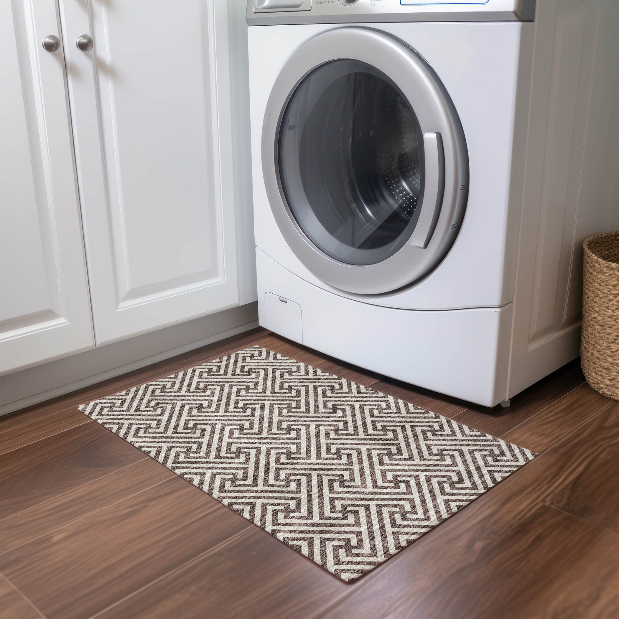 Addison Rugs ACN731BR20X30 Chantille ACN731BR 2 x 3 (ft) Polyester Brown Rectangular Indoor/Outdoor Geometric Machine washable Area rug