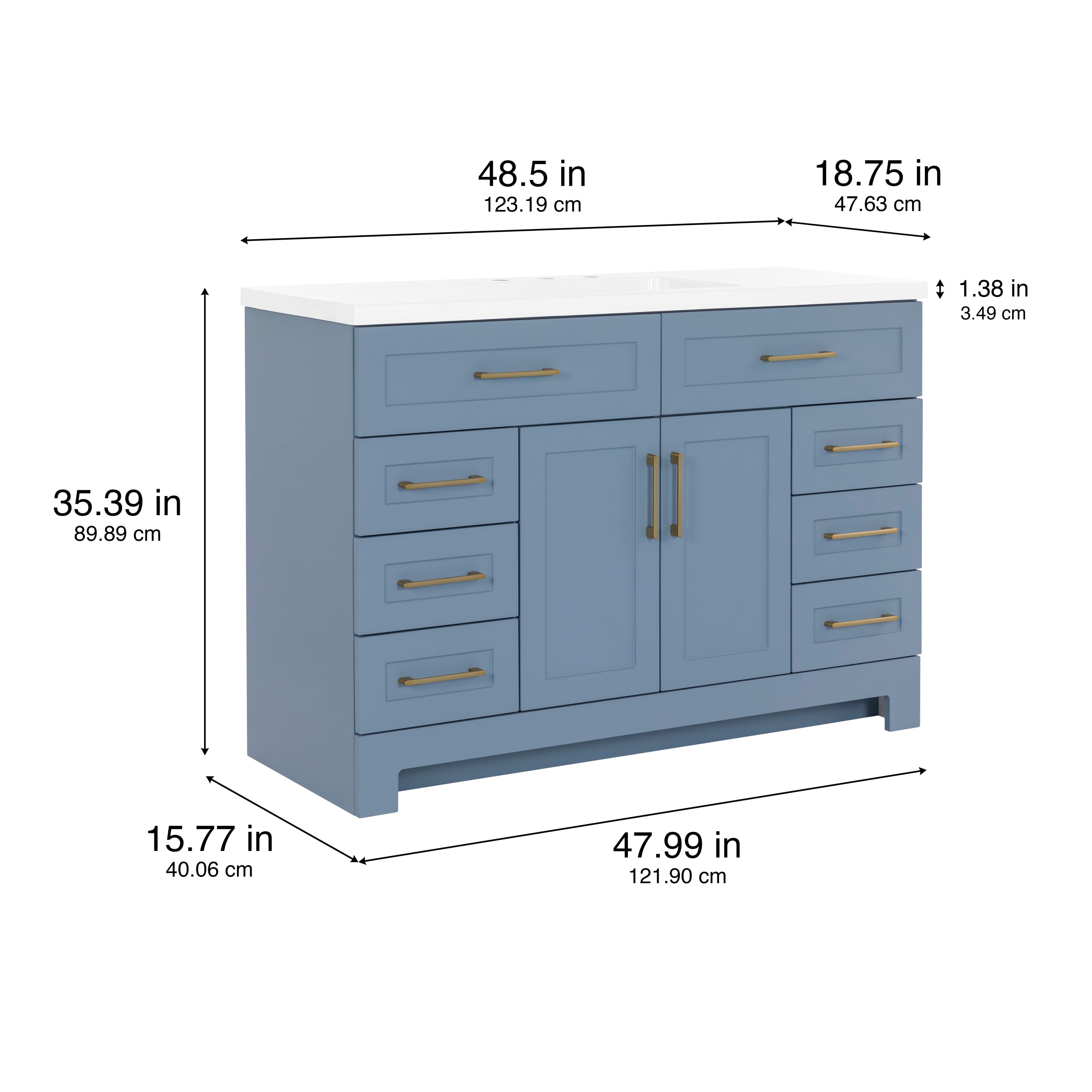 Style Selections CU48P2-IC-S Bath-Vanity-Combo - View #3