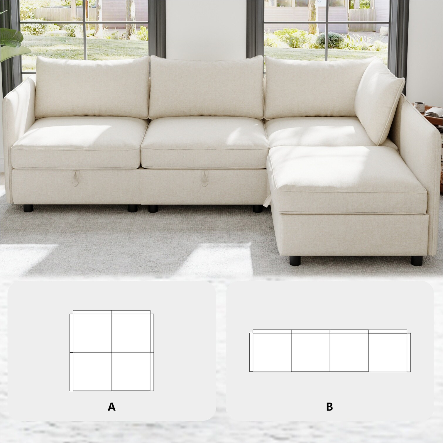 SunJet 82PTQL4NDYGK Sofas-Loveseats - View #6