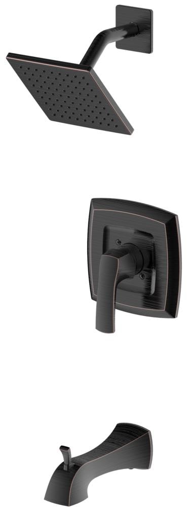 CMI 192-6421 Cardania Oil rubbed bronze 1-handle Wall-mount Low-arc Bathtub Faucet ( Valve Included )