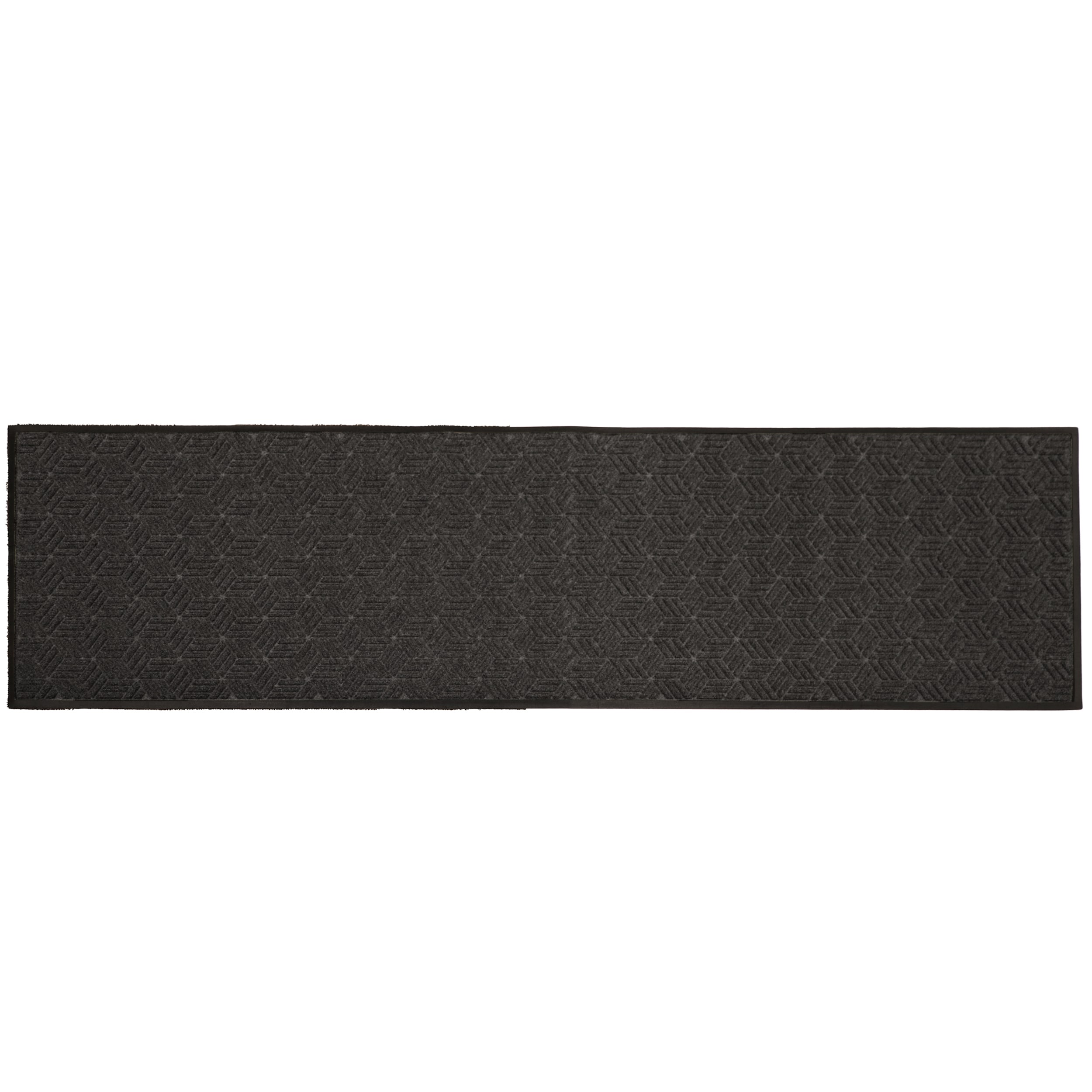 Bungalow Flooring 20948540038 3-ft x 8-ft Charcoal Polyester Rectangular Indoor or outdoor Decorative Utility mat