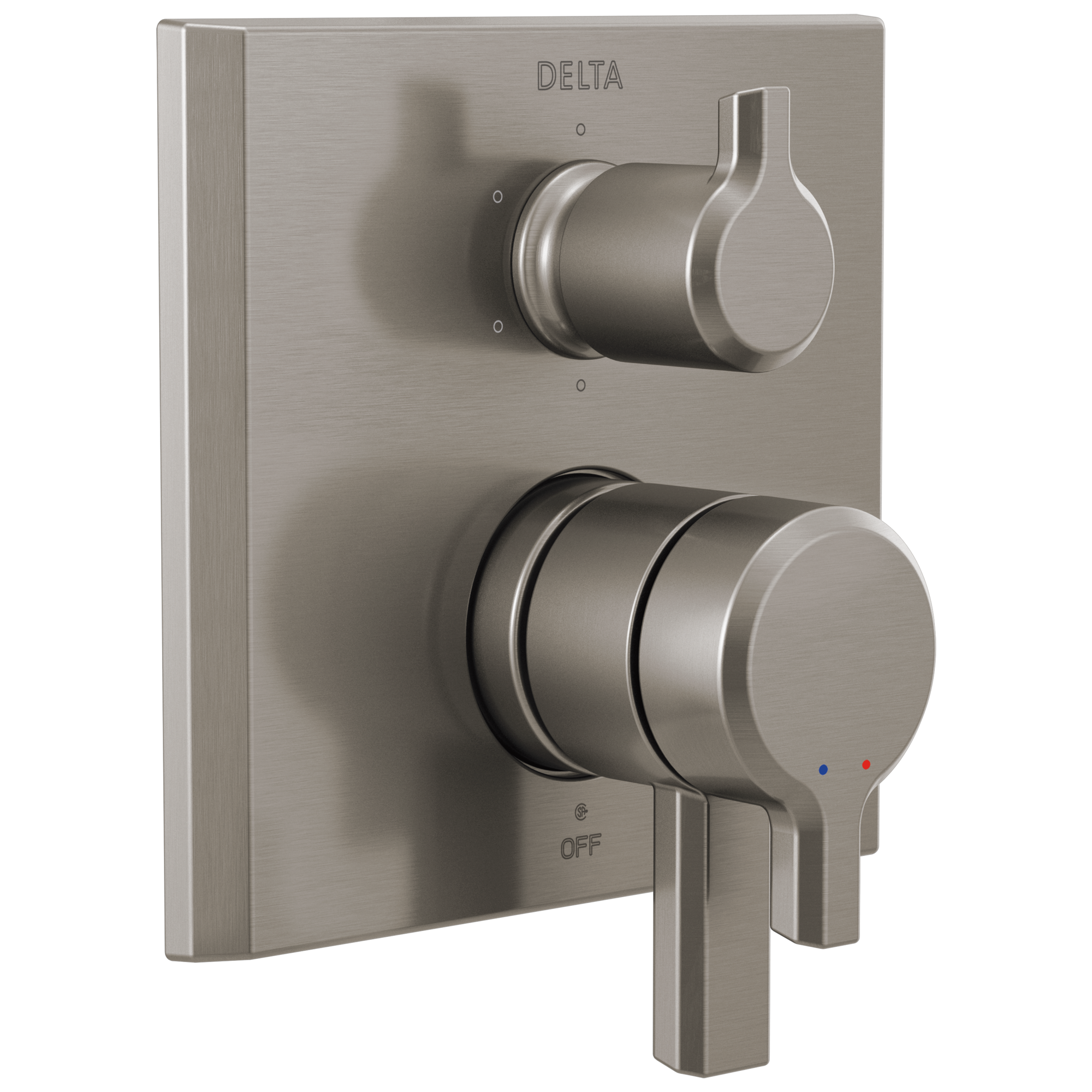 Delta T27999-SS-PR Pivotal Lumicoat Stainless 2.75-Inches Universal Bathtub/Shower Diverter 0.5-Inches -ID