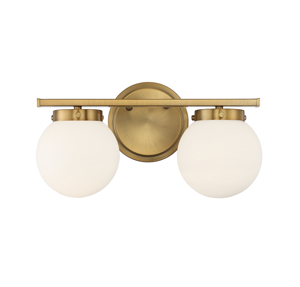 Meridian Lite Trends M80047NB Meridian 16-in 2 -Light Brushed Brass Modern/contemporary Vanity light