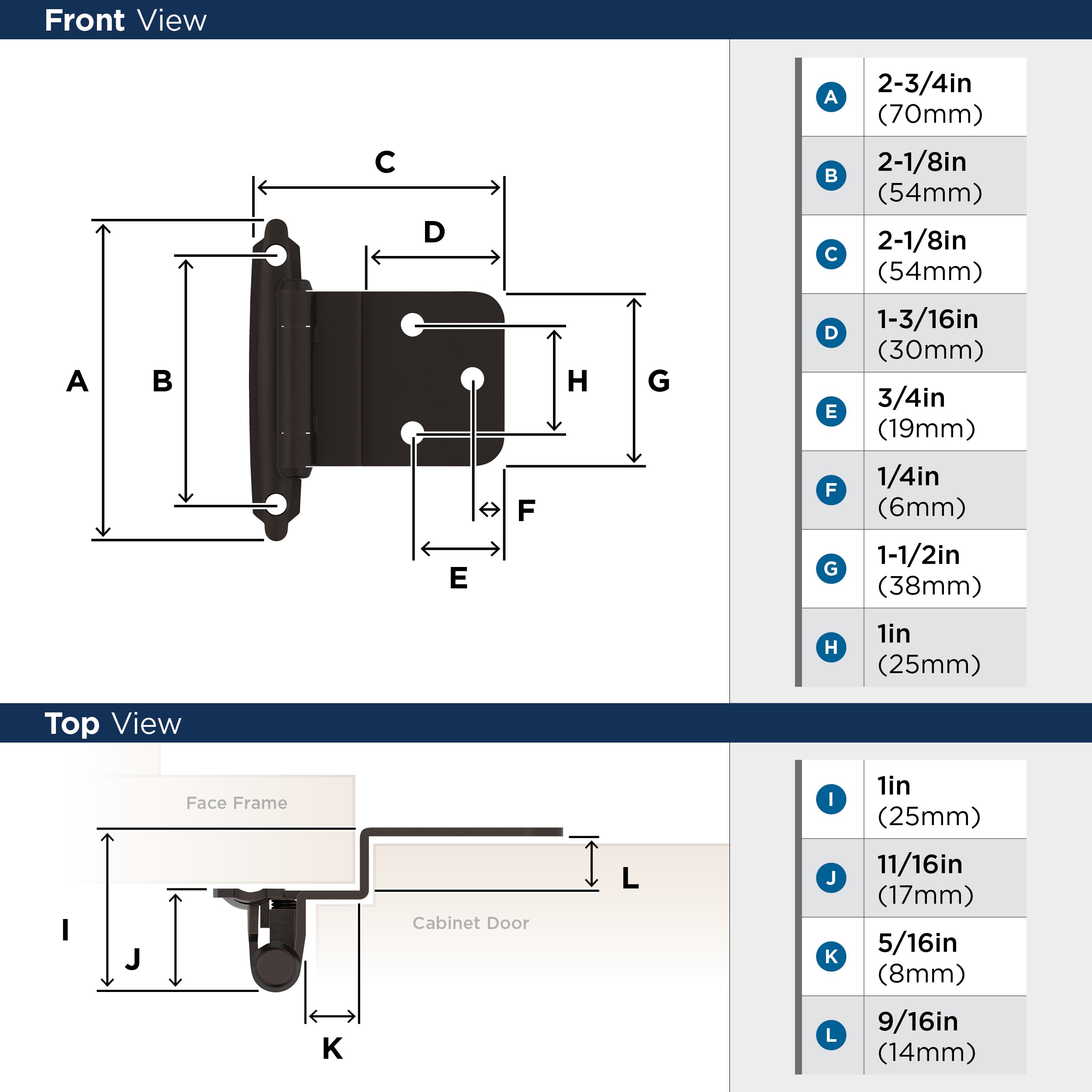 Amerock TENR3428ORB Cabinet-Hinges - View #6