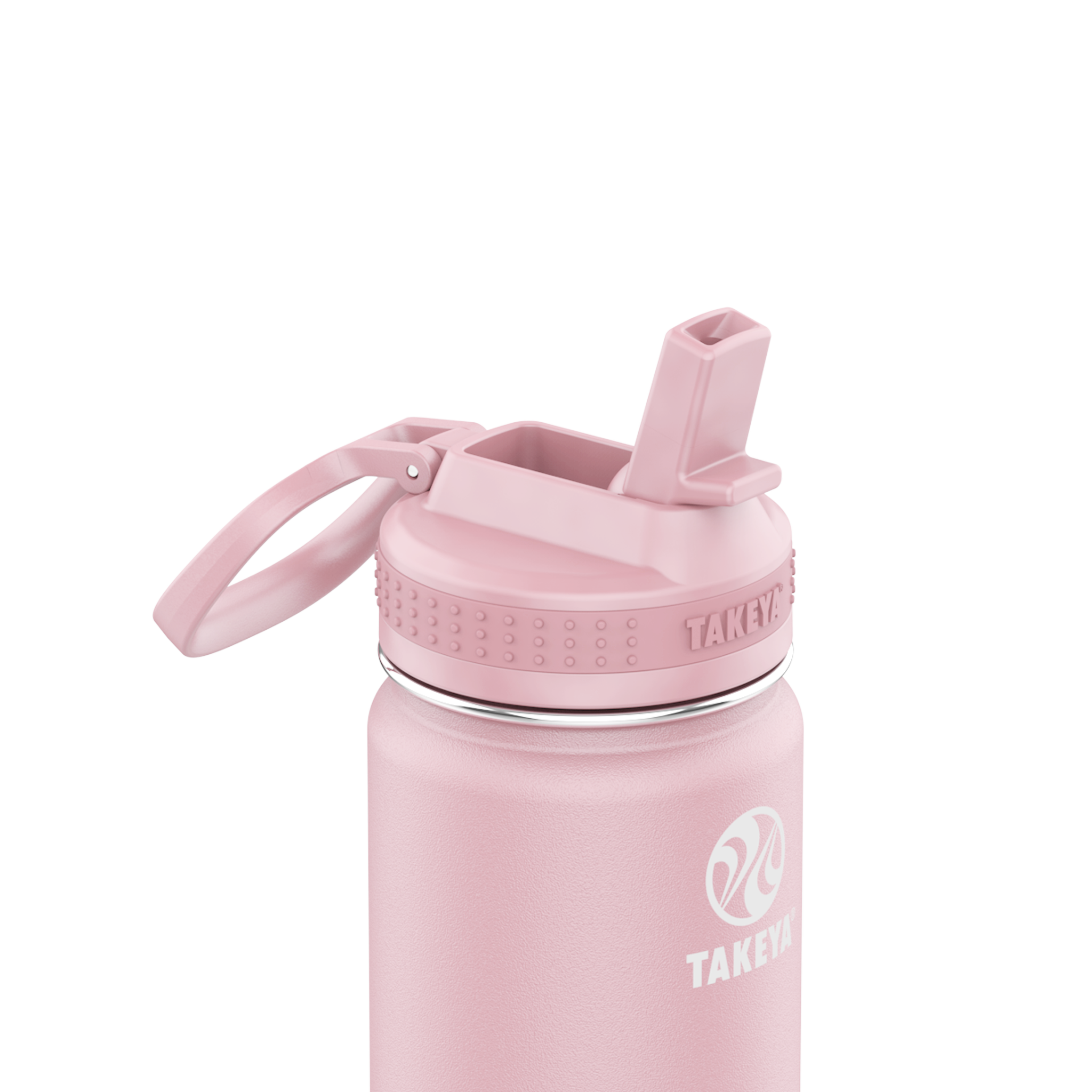 Takeya 24oz Actives Insulated Stainless Steel Water Bottle with Straw Lid -  Blush