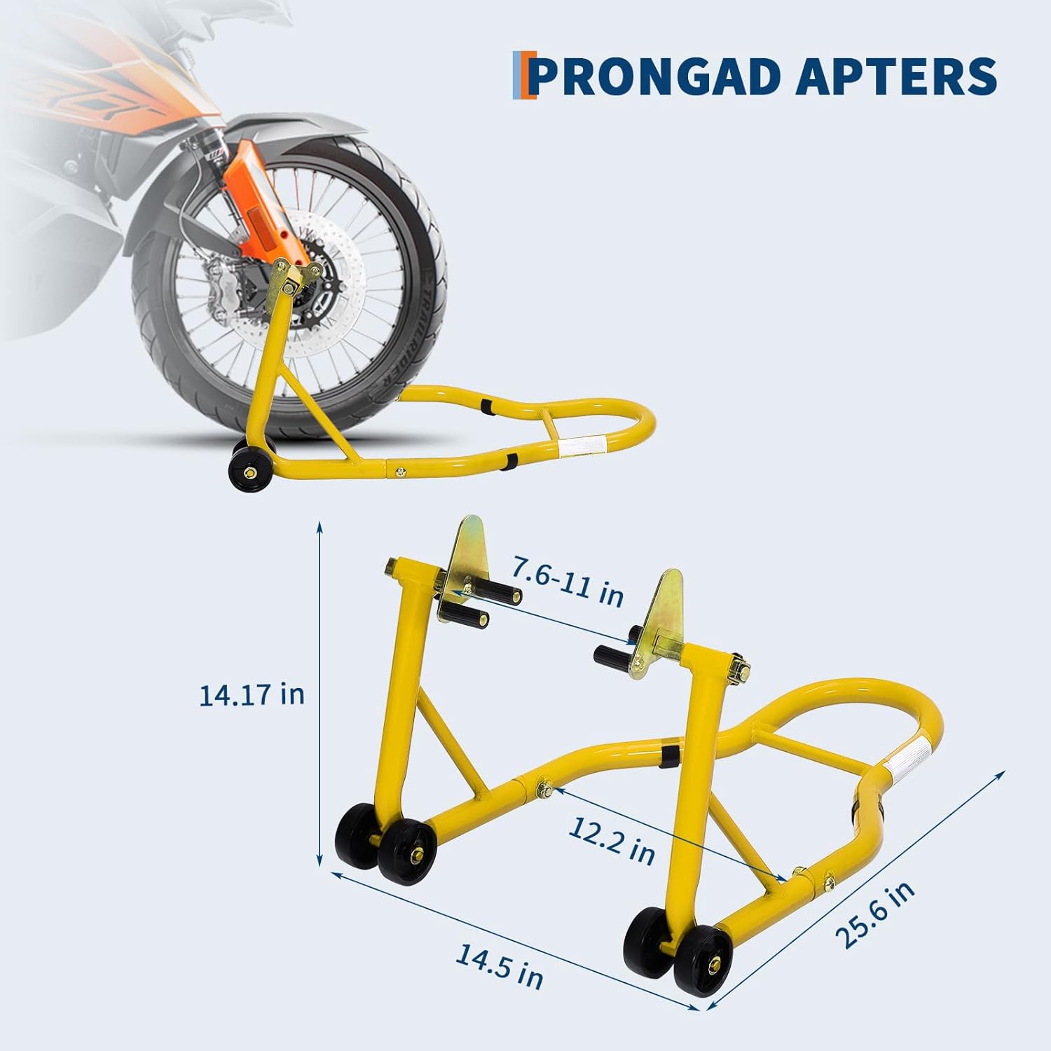 Garvee Heavy Duty Motorcycle Lift Stand Set Front and Rear Wheel ...
