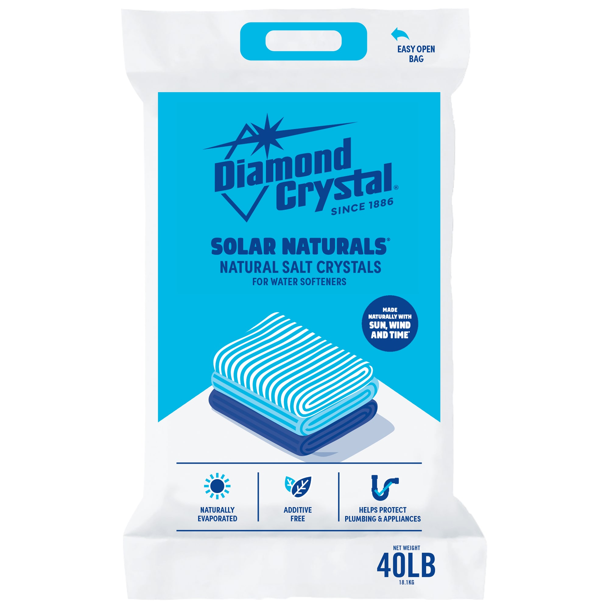 Diamond Crystal 6 Pack Solar Naturals Water Softener Pure Salt Crystals ...