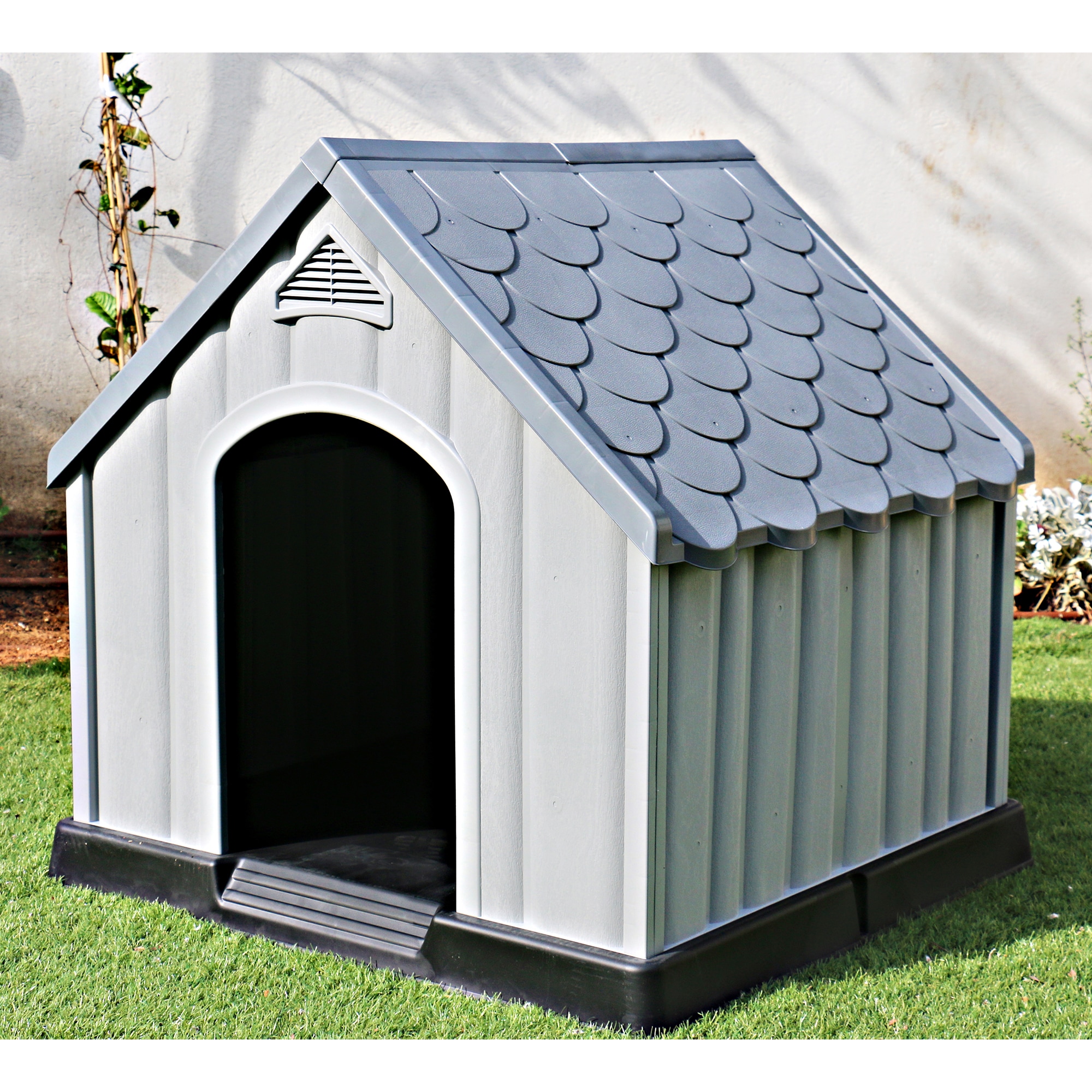 Pet Size Up To 100 lbs 03 Dog 36" x 44" Dog House Plans Gable Roof Med 
