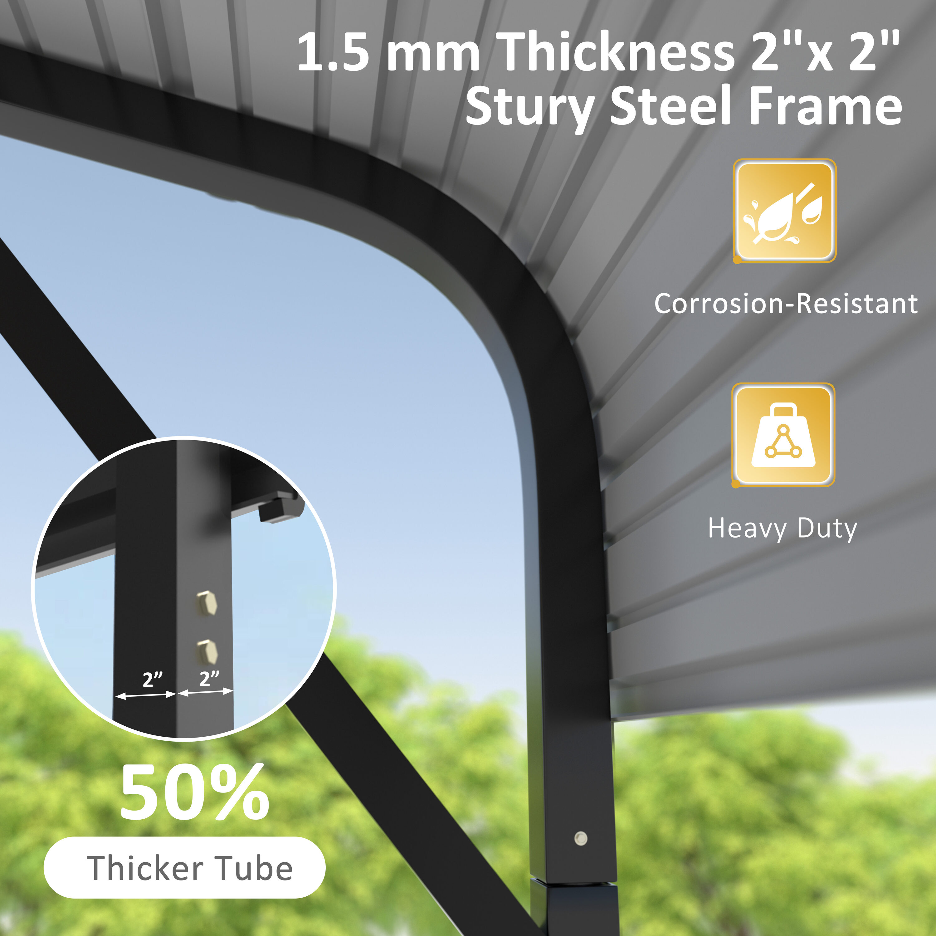 VEIKOUS PG0216-03CW-D Carport-Covers - View #5