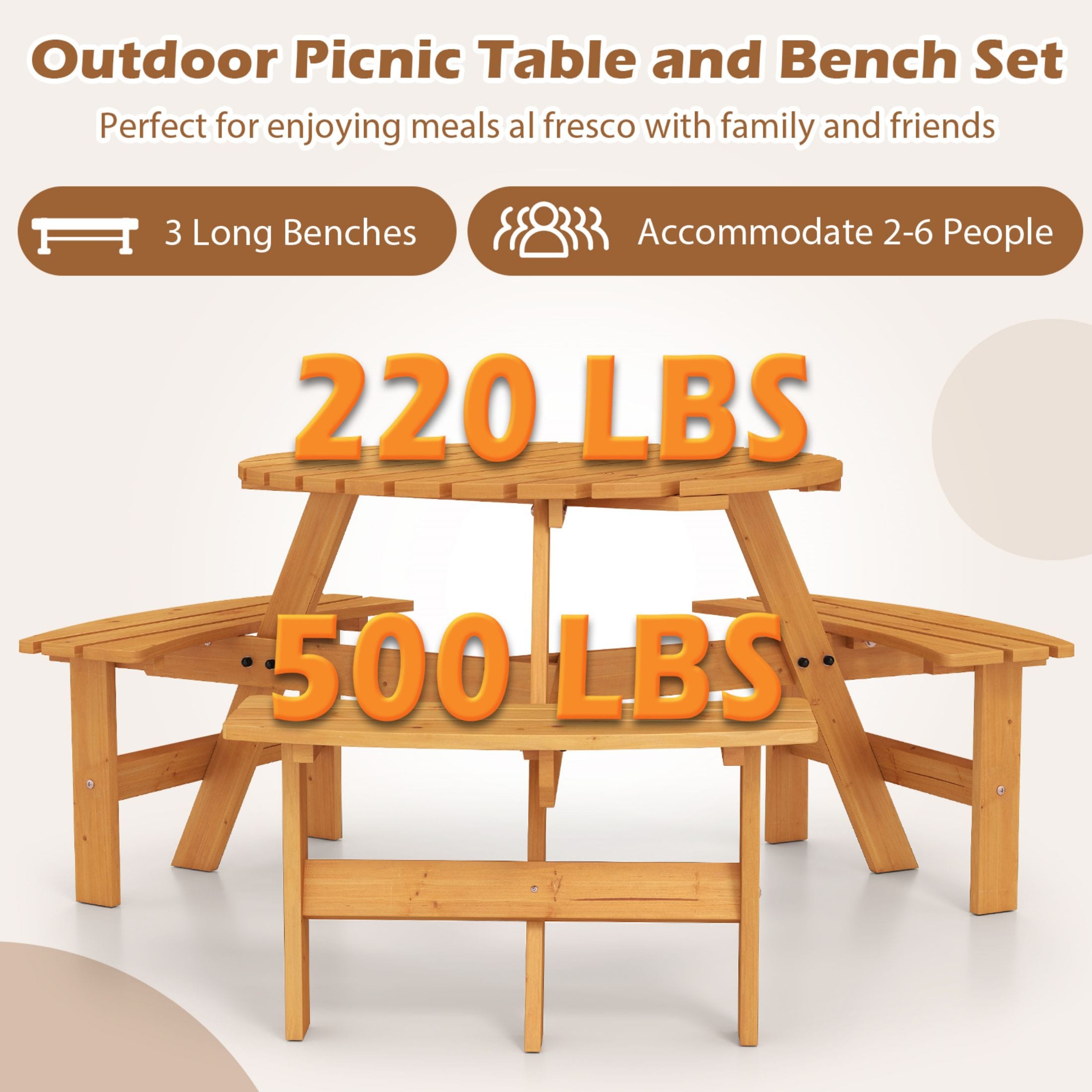 LIVIZA TDZ12320YW Picnic-Tables - View #3