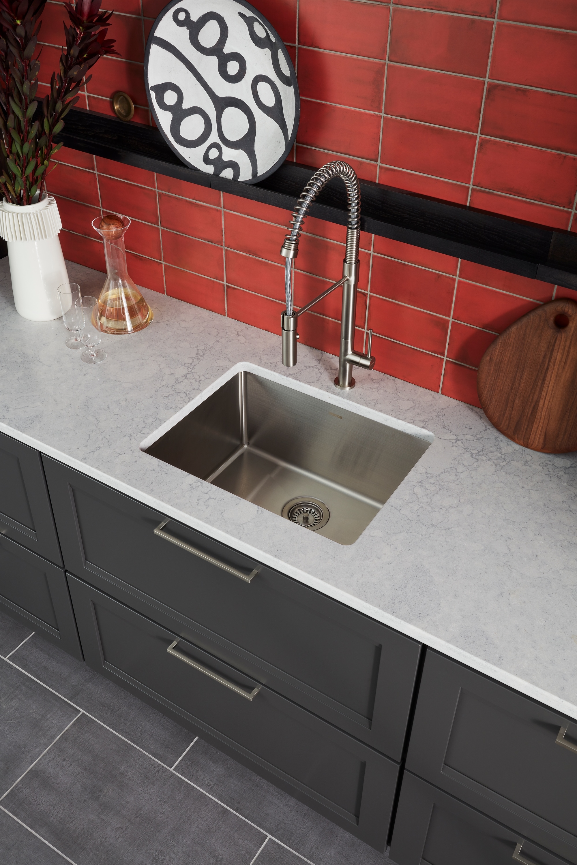 Elite 23" Stainless Steel Single Bowl Undermount Kitchen Sink