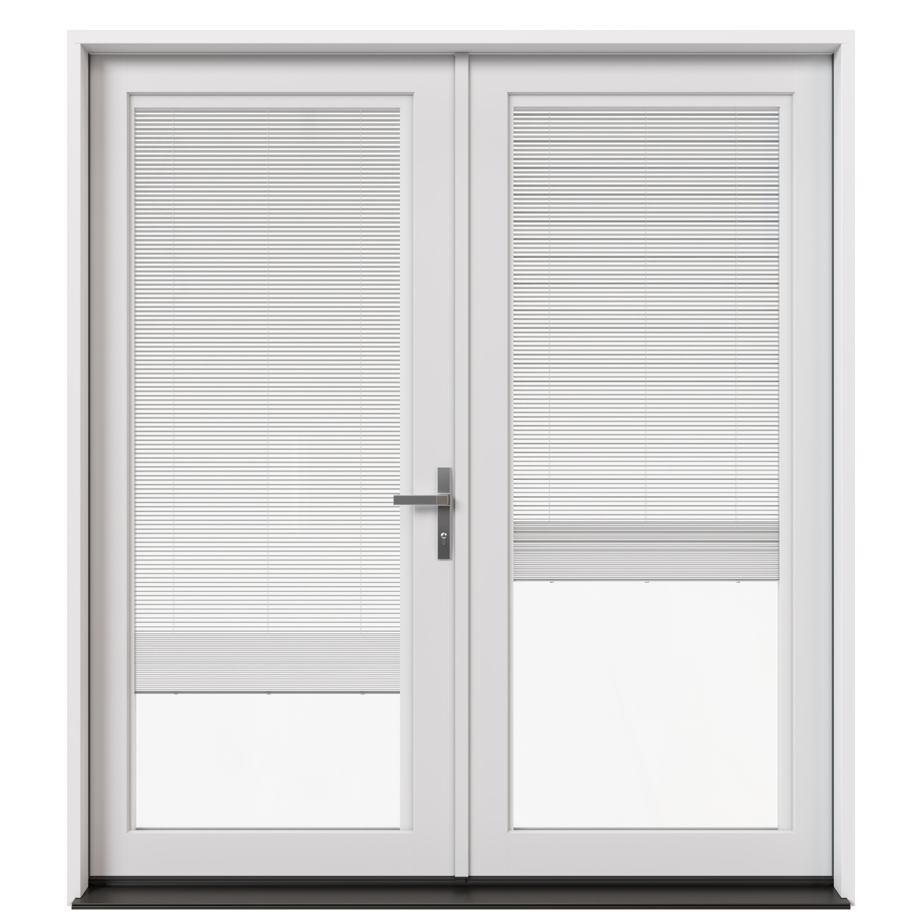 JELD-WEN - F-4500 72-in x 80-in x 4-9/16-in Jamb Primed Fiberglass Left-hand inswing Prehung door...