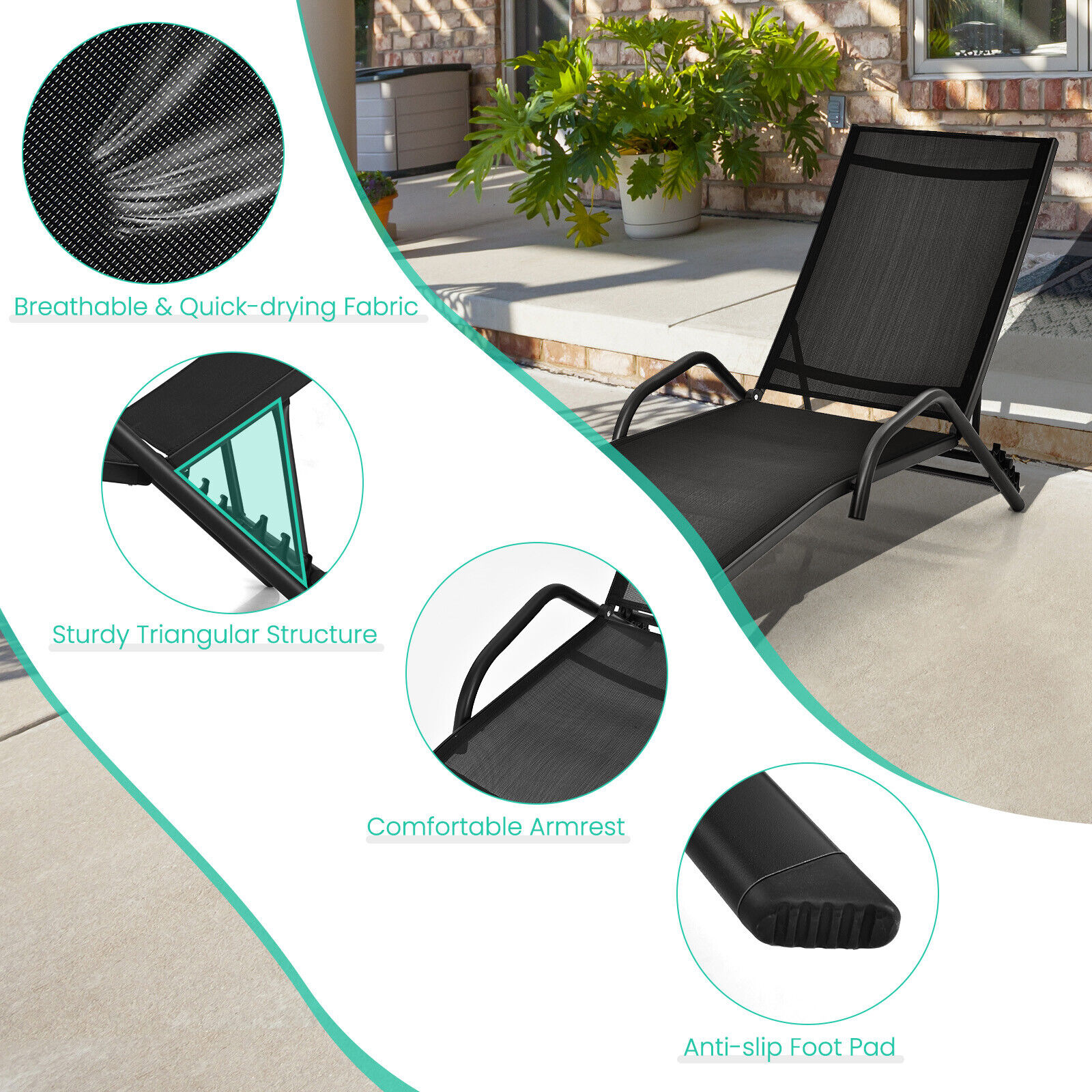 Forclover HYFE-70339 Patio-Chairs - View #9