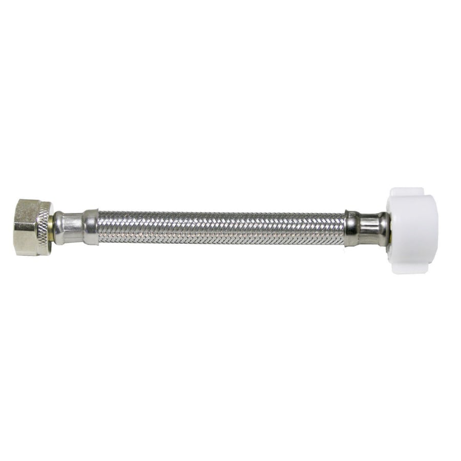 Watts LBLK SPFCT12-814CP 1/2-in flare Ballcock Thread x 12-in PVC Flexible Toilet Supply Line