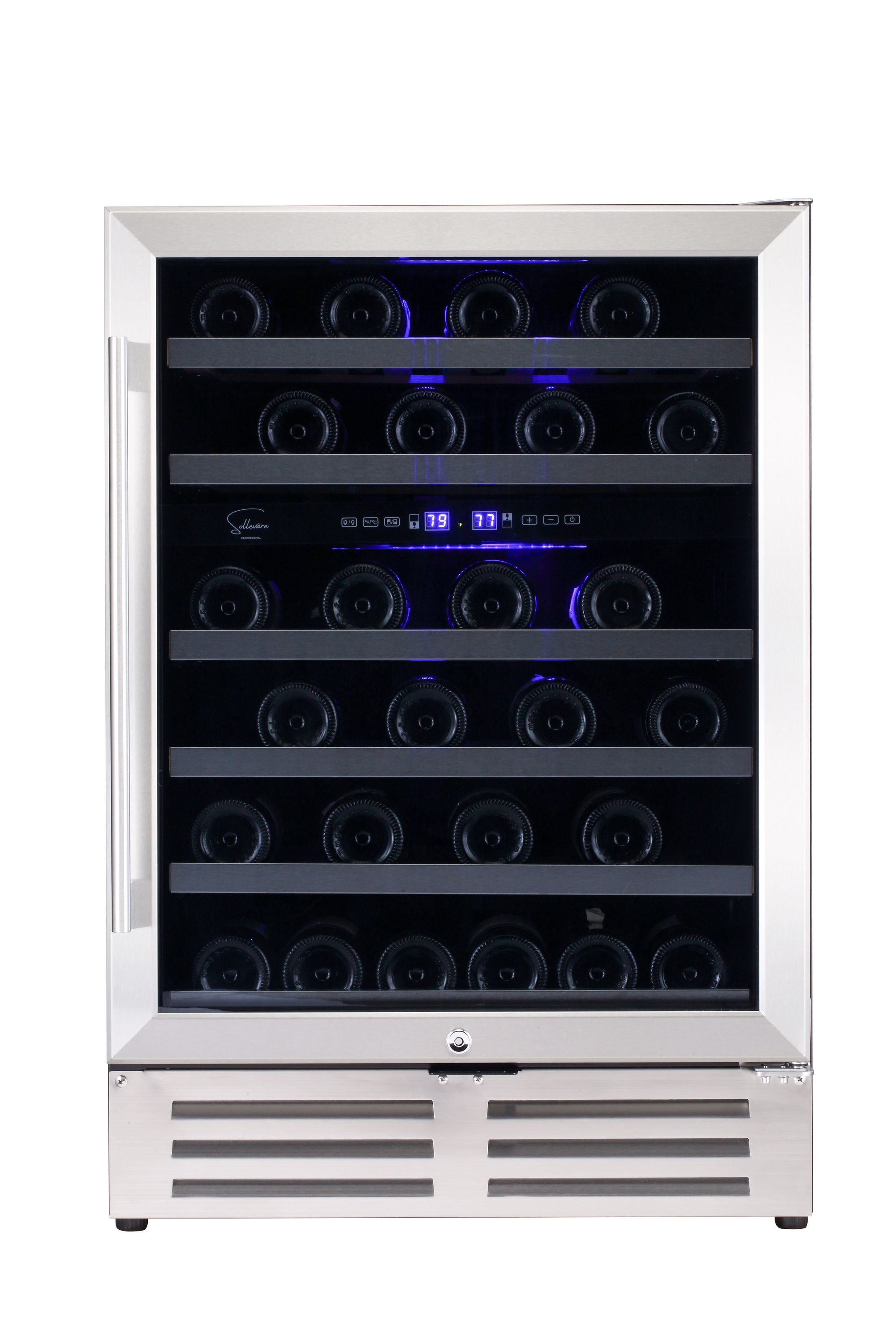 TCL 23.4-in W 20-Bottle Capacity Stainless Steel Dual Zone Cooling Built-In  /freestanding Wine Cooler in the Wine Coolers department at