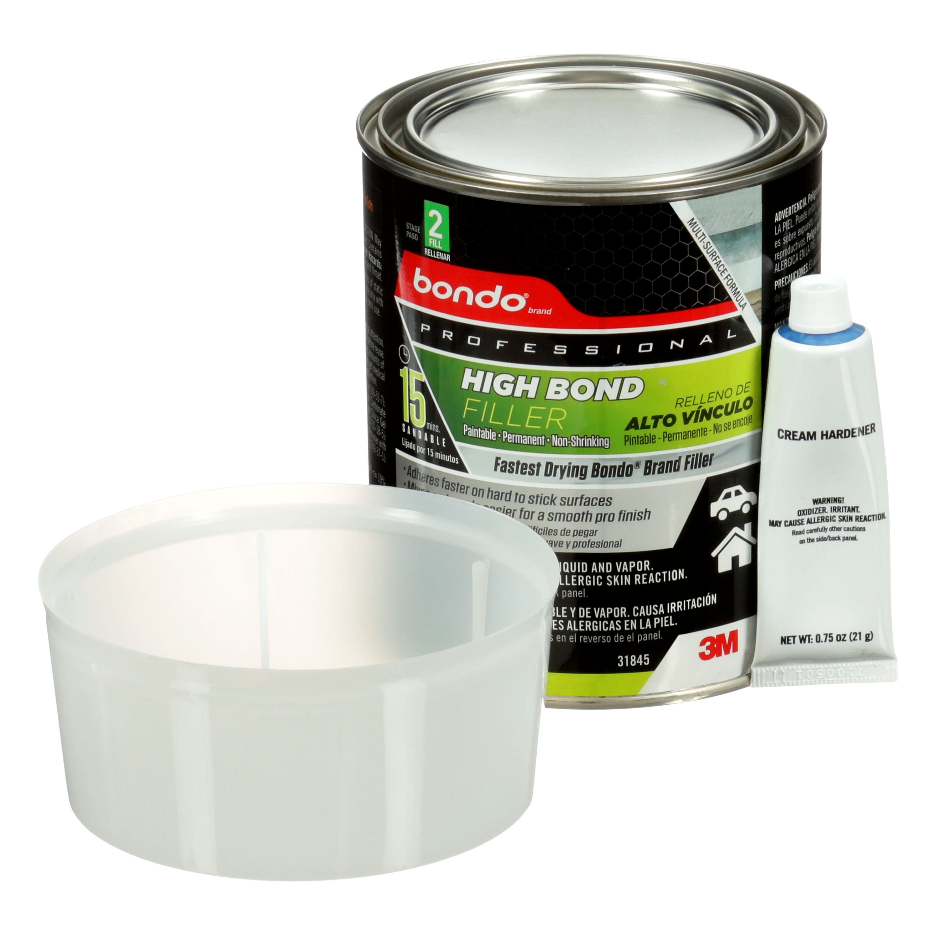 Bondo 112-oz Color-changing, Heavy Duty Interior/Exterior Gray Body Filler  in the Patching & Spackling Compound department at