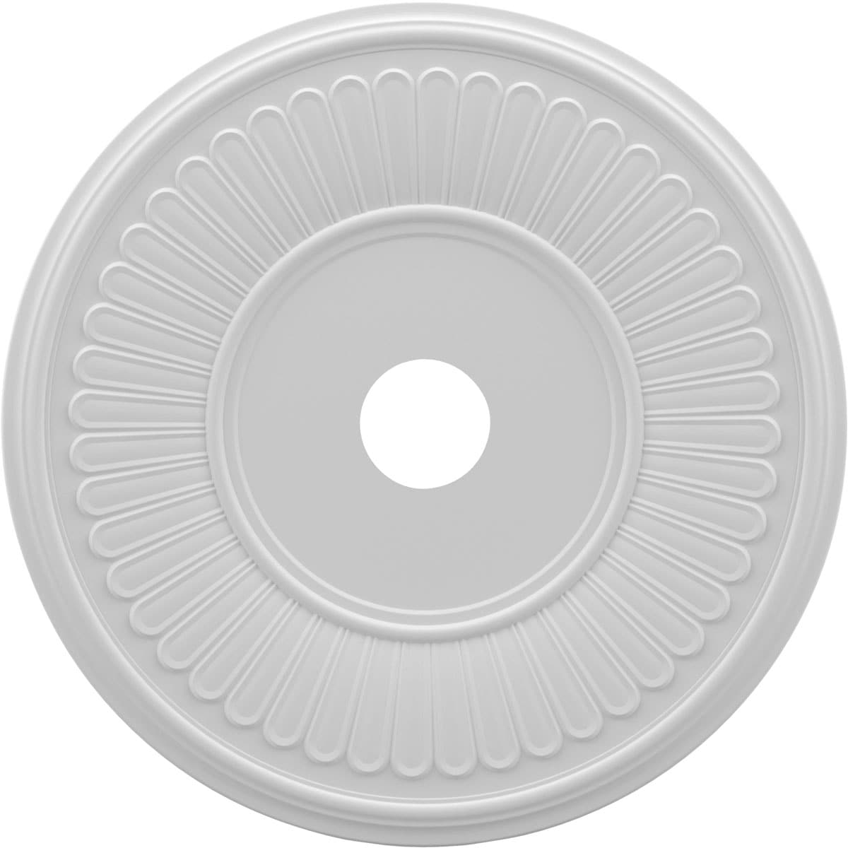 Ekena Millwork CMP22BE Berkshire Thermoformed 22-in W x 22-in L Traditional White PVC Ceiling Medallion