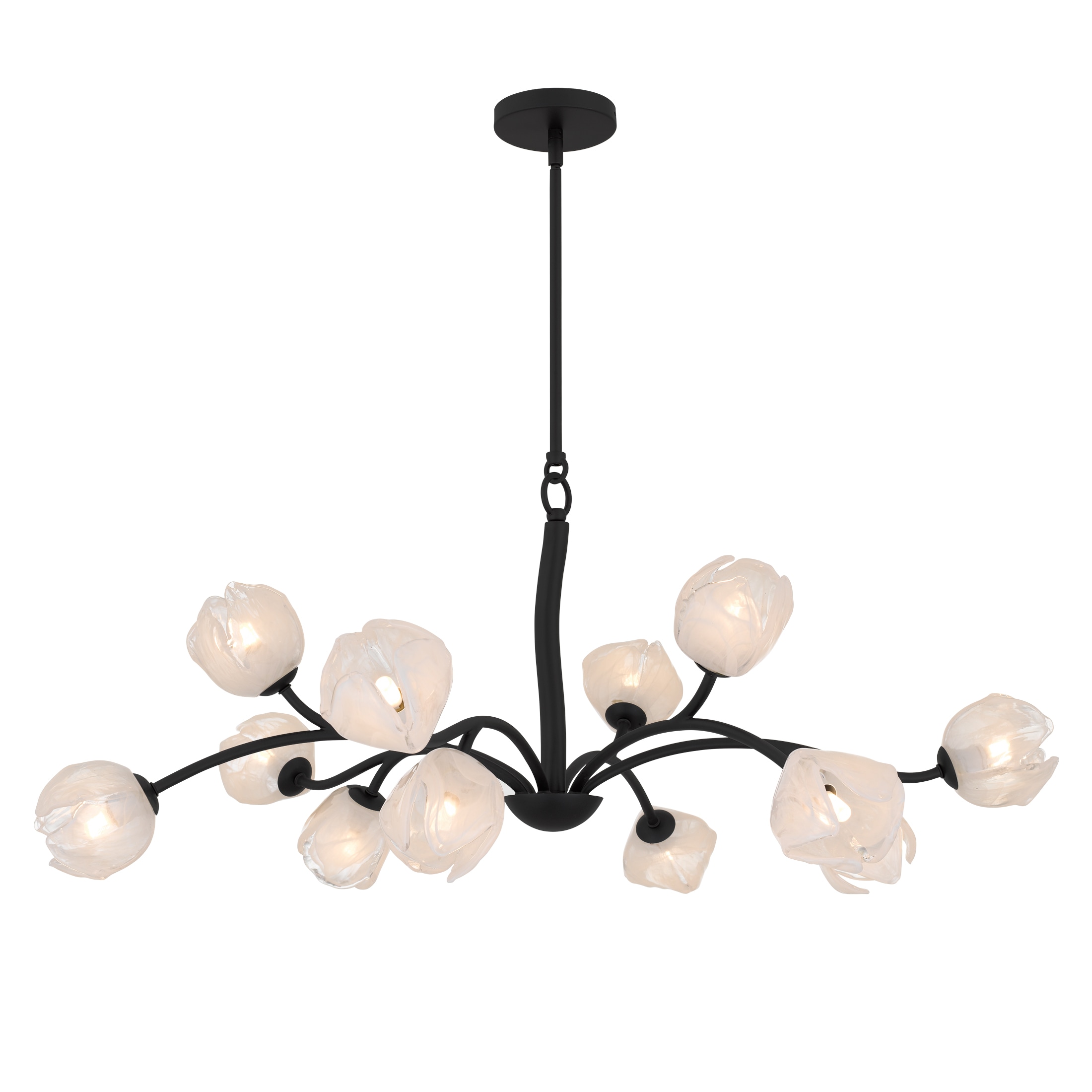 Quoizel Walker 12 -Light Matte Black Steel Chandelier