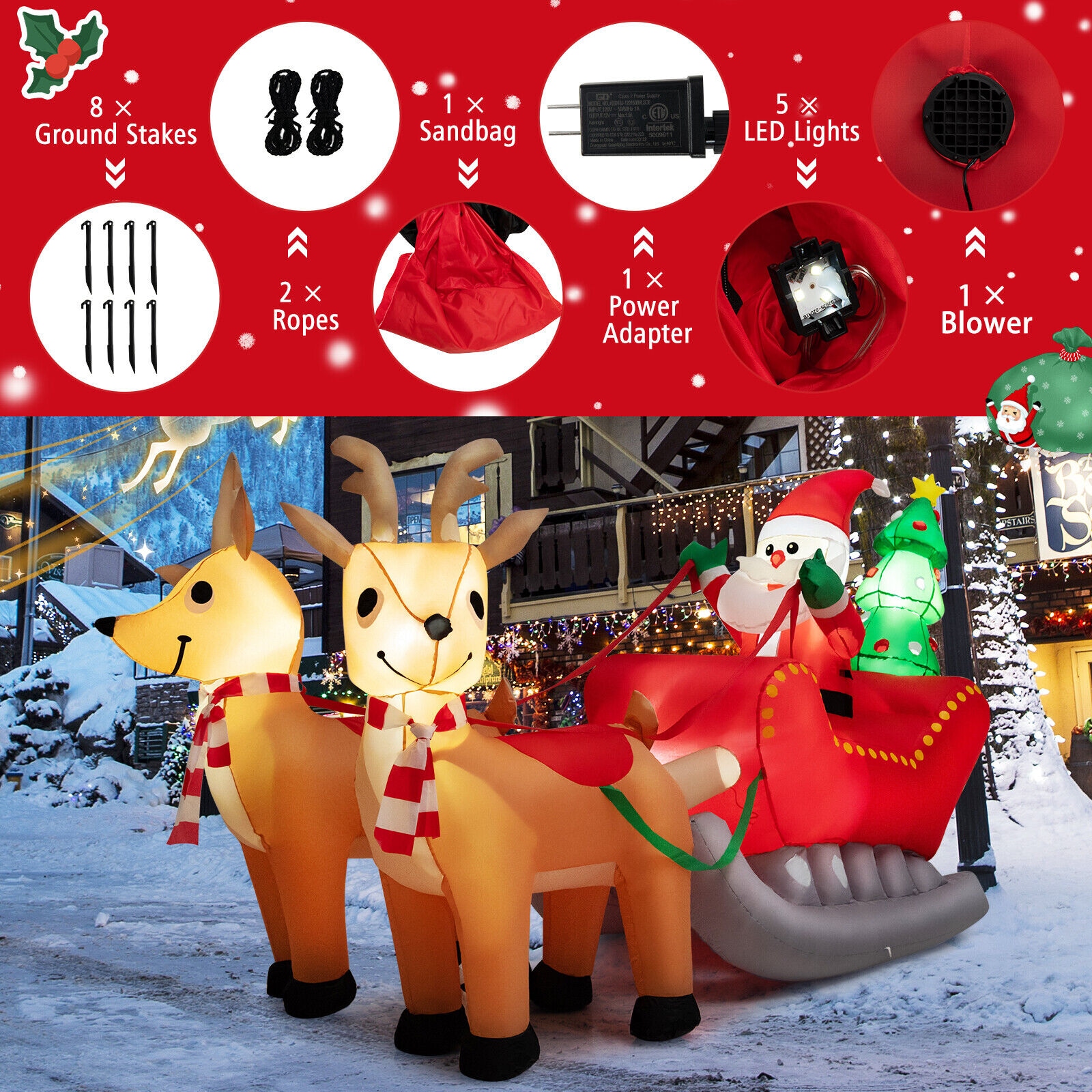 WELLFOR HYZ24104US Christmas-Inflatables - View #3