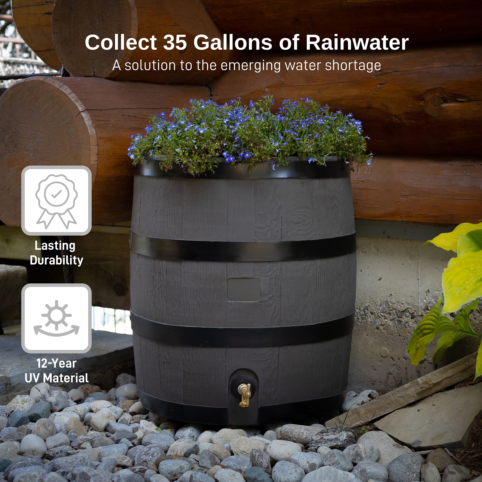 RTS Home Accents 551300200A5681 Rain-Barrels - View #2