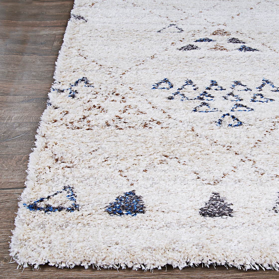 Bromley Ivory Shag Wool Blend 2' x 3' Area Rug