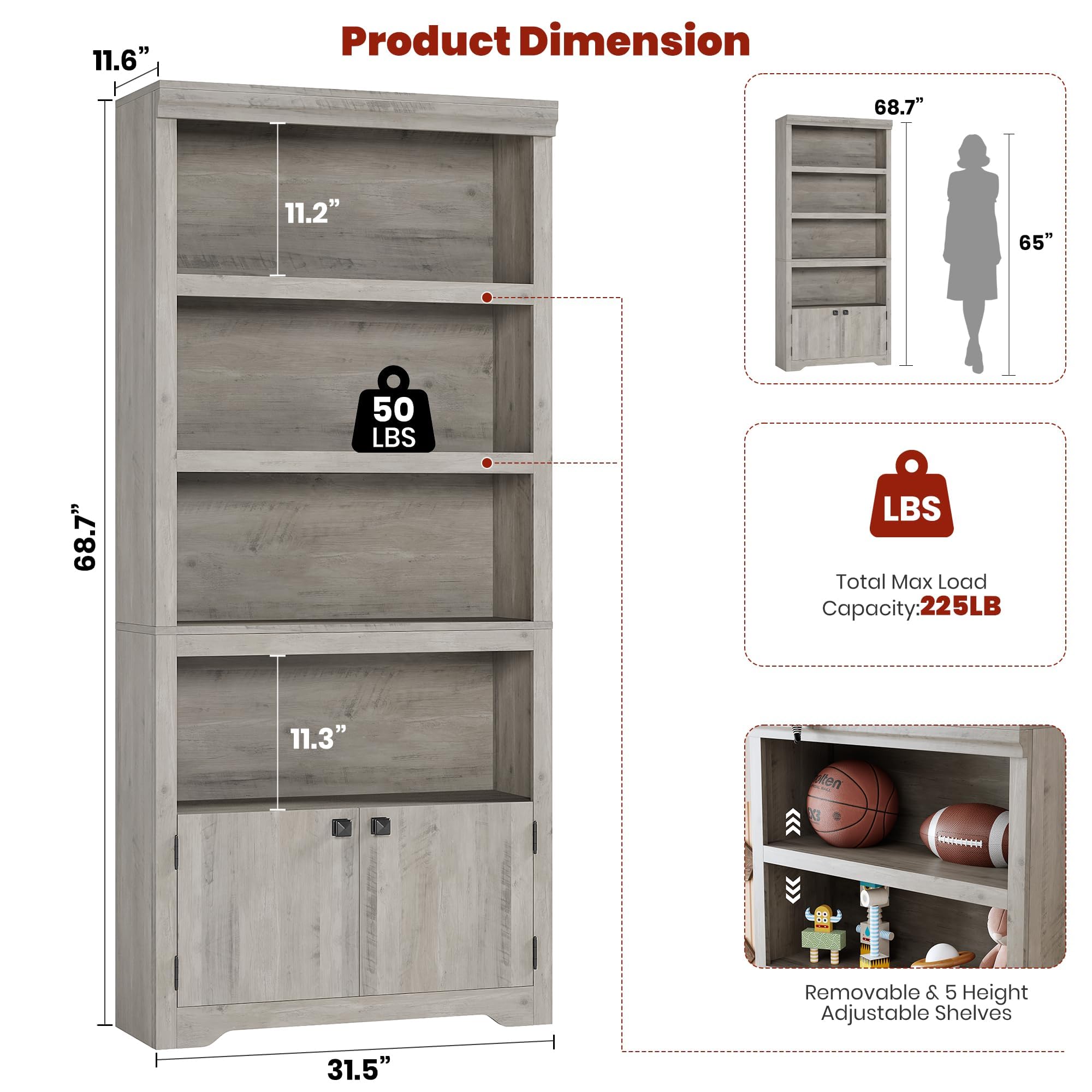 GarveeLife C3H-F6Q7JT-XQE1WTP bookcases - View #2