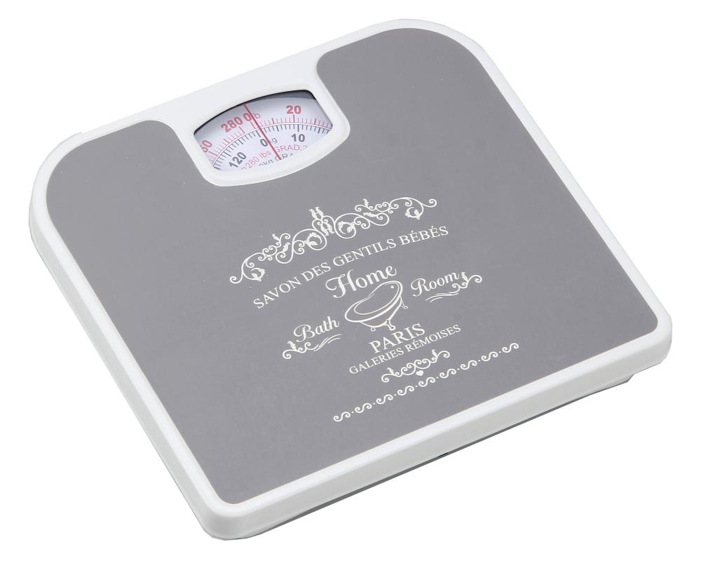 Home Basics Paris Mechanical Weighing Scale, Gray in the Bathroom