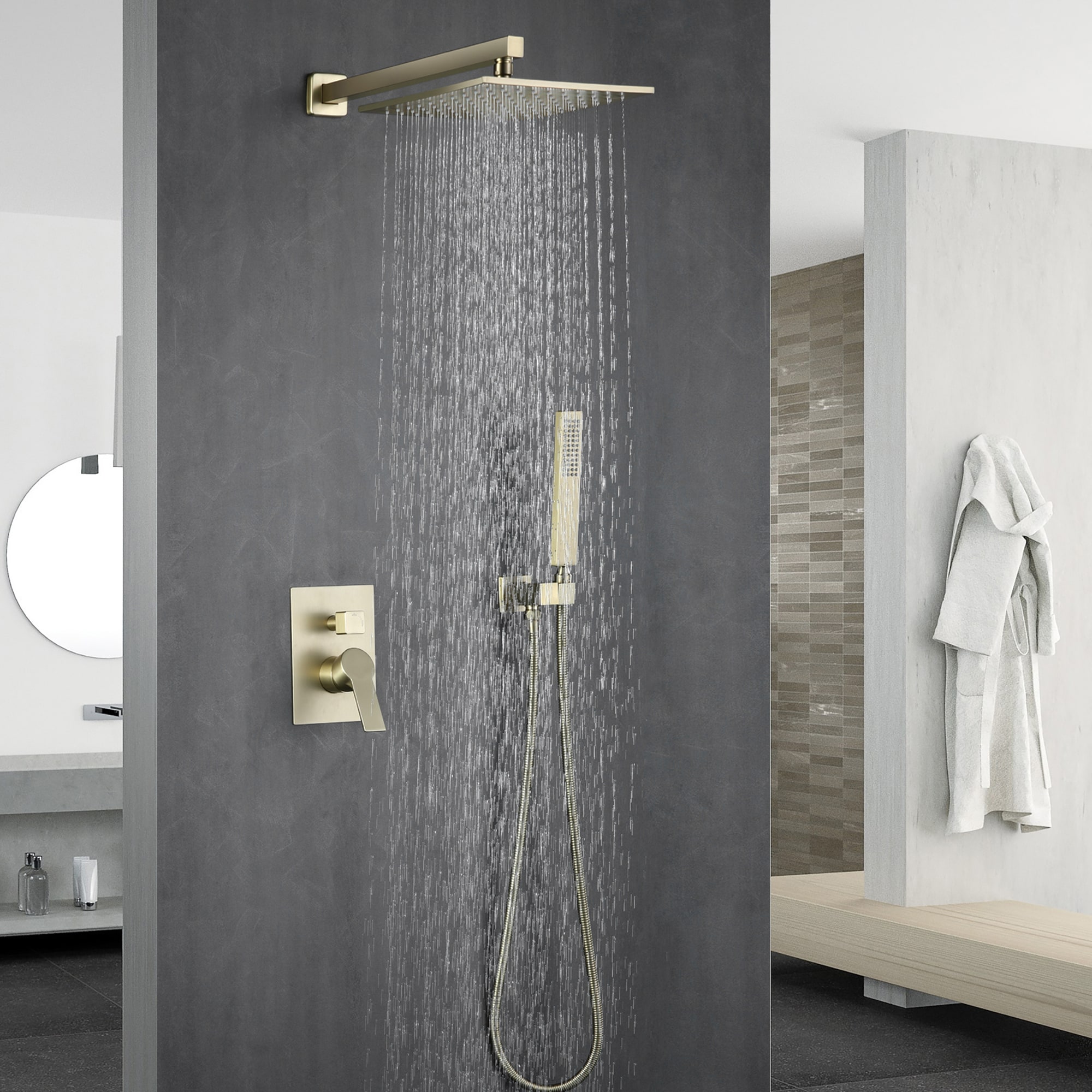 WELLFOR SPA-88001BG Showerhead-Bar-Panels - View #10