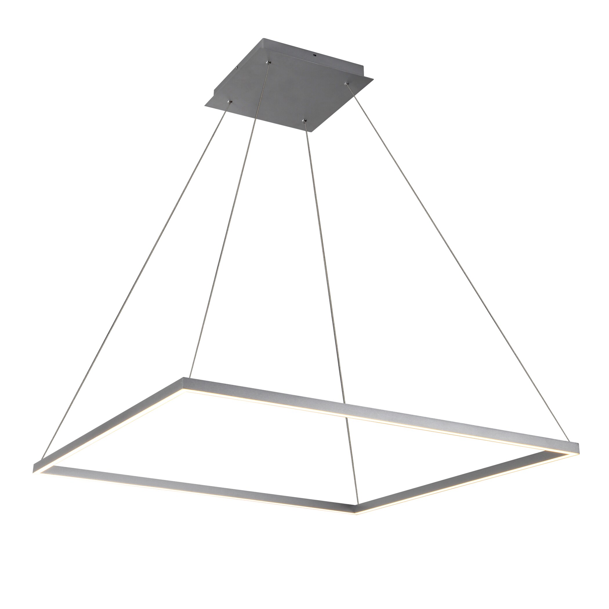 Atria 39.5" Silver LED Square Pendant Light