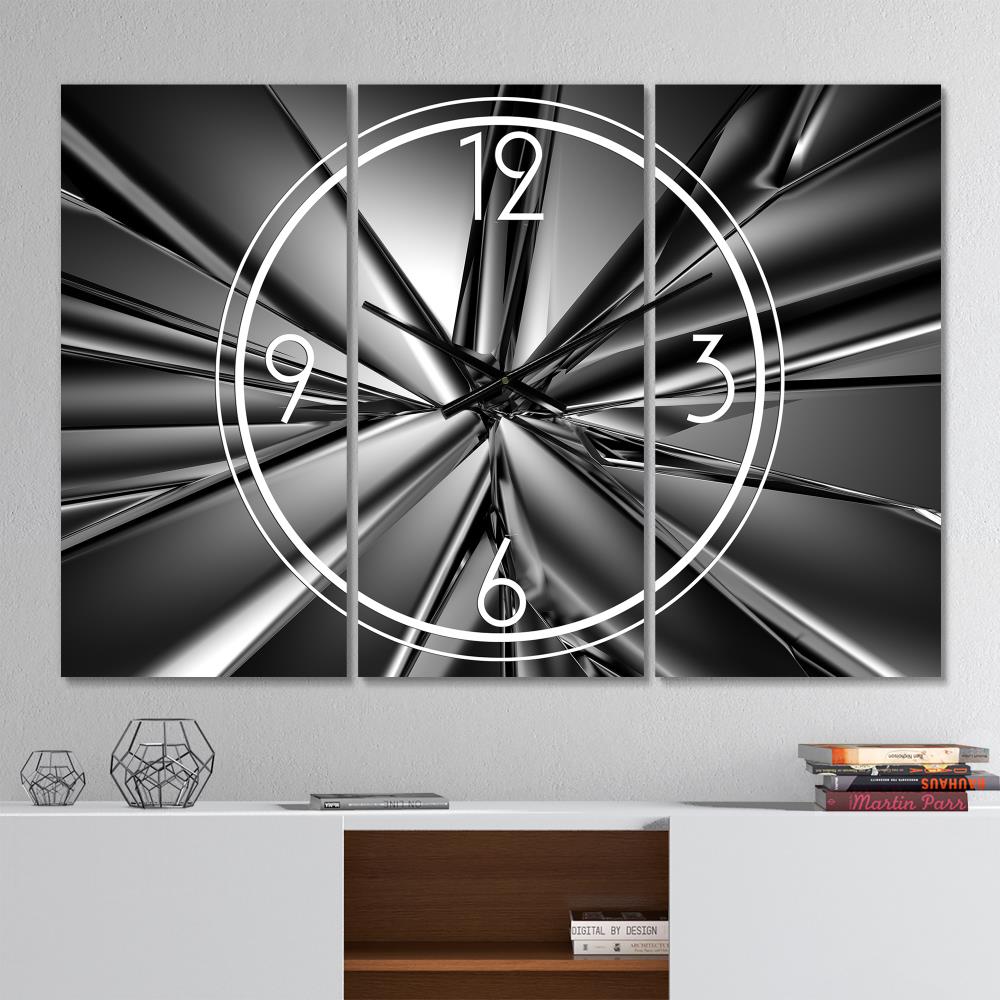 Designart Designart 'Futuristic Crystal Background' Modern wall clock ...