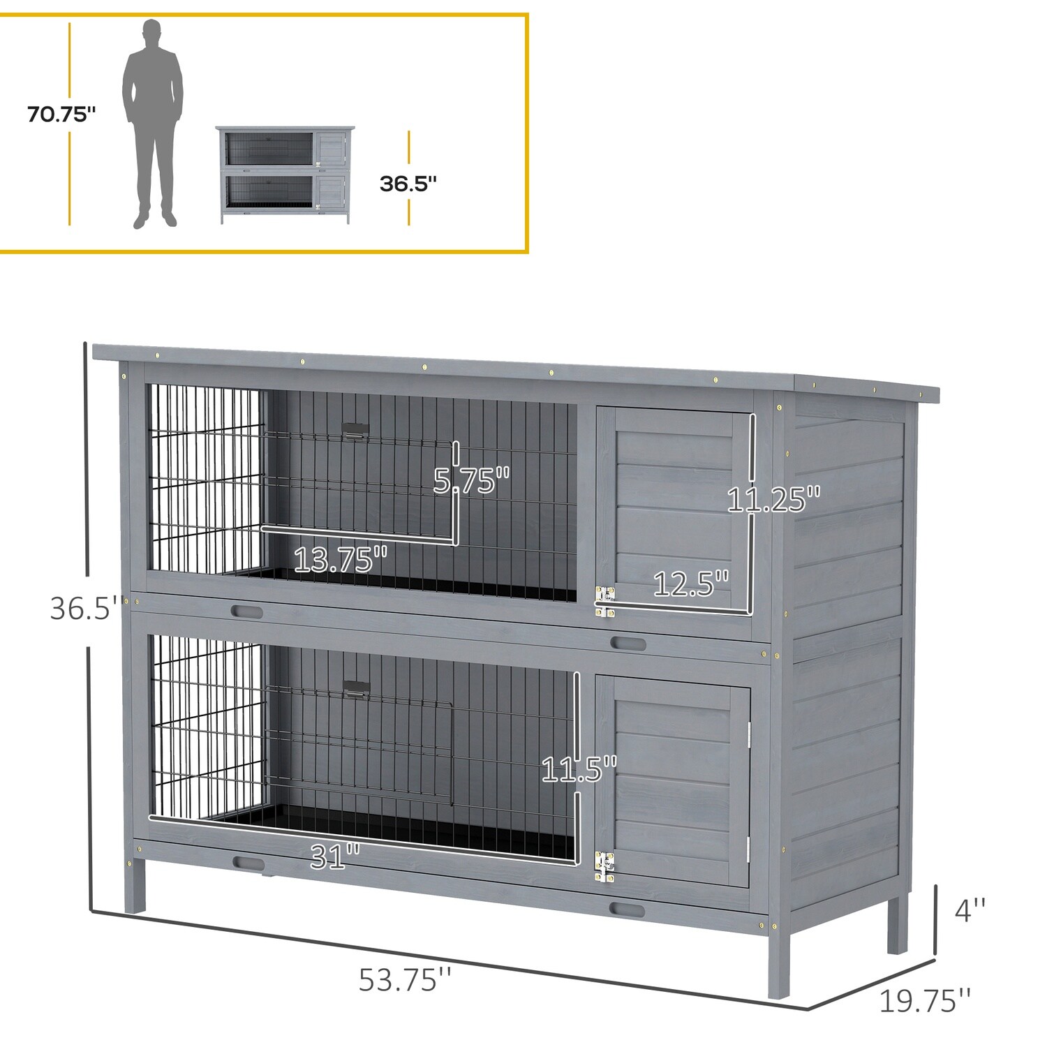 sunjurt DL72ZTJSBTVR Chicken-Coops-Rabbit-Hutches - View #8