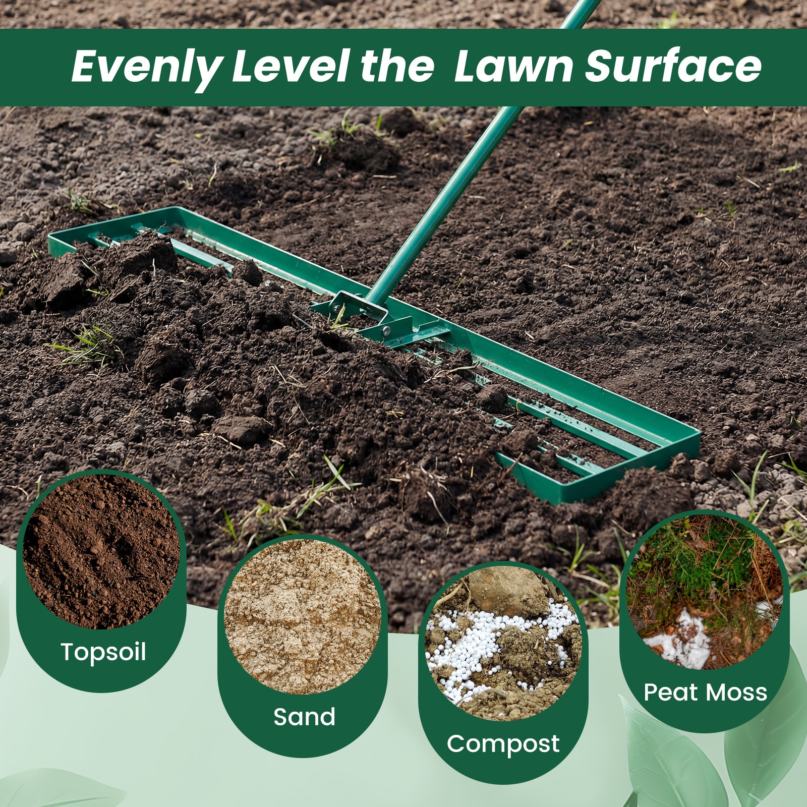 Costway CSHY006645 Level-Head-Rakes - View #6