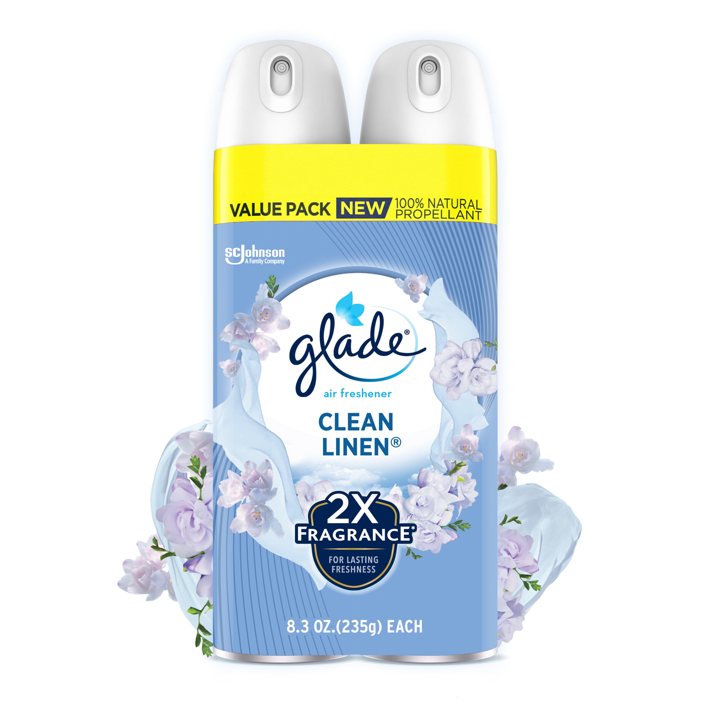 Glade Automatic Air Freshener Refills, Room Spray & Odour Eliminator, Clean  Linen, Pack of 4 Duos (8 Refills x 269ml) : : Grocery