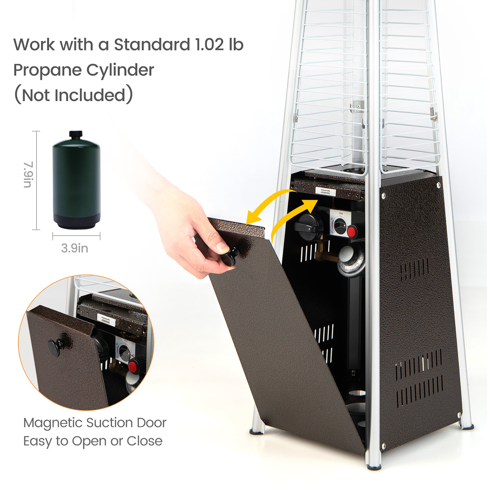 Costway LWS00847 Portable-Liquid-Propane-Heaters - View #6